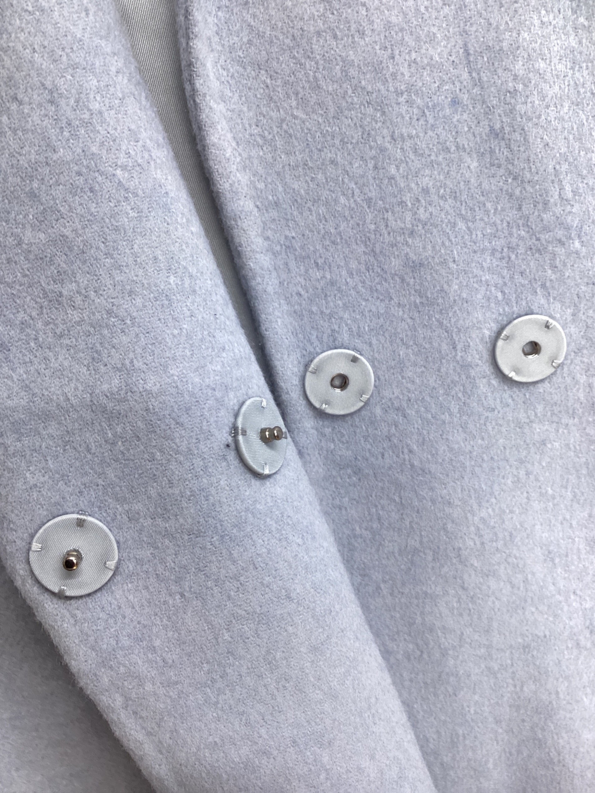 23AW✨ボールジィ　プレミアムウールリバーオープンカラーショートコート　ブルー 中古・古着通販】BALLSEY (ボールジィ) プレミアムウールリバー