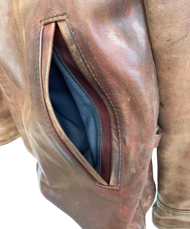 エアロレザー　G-1レザージャケット　本革　ブラウン系　38 中古・古着通販】Aero LEATHER (エアロレザー) レザージャケット