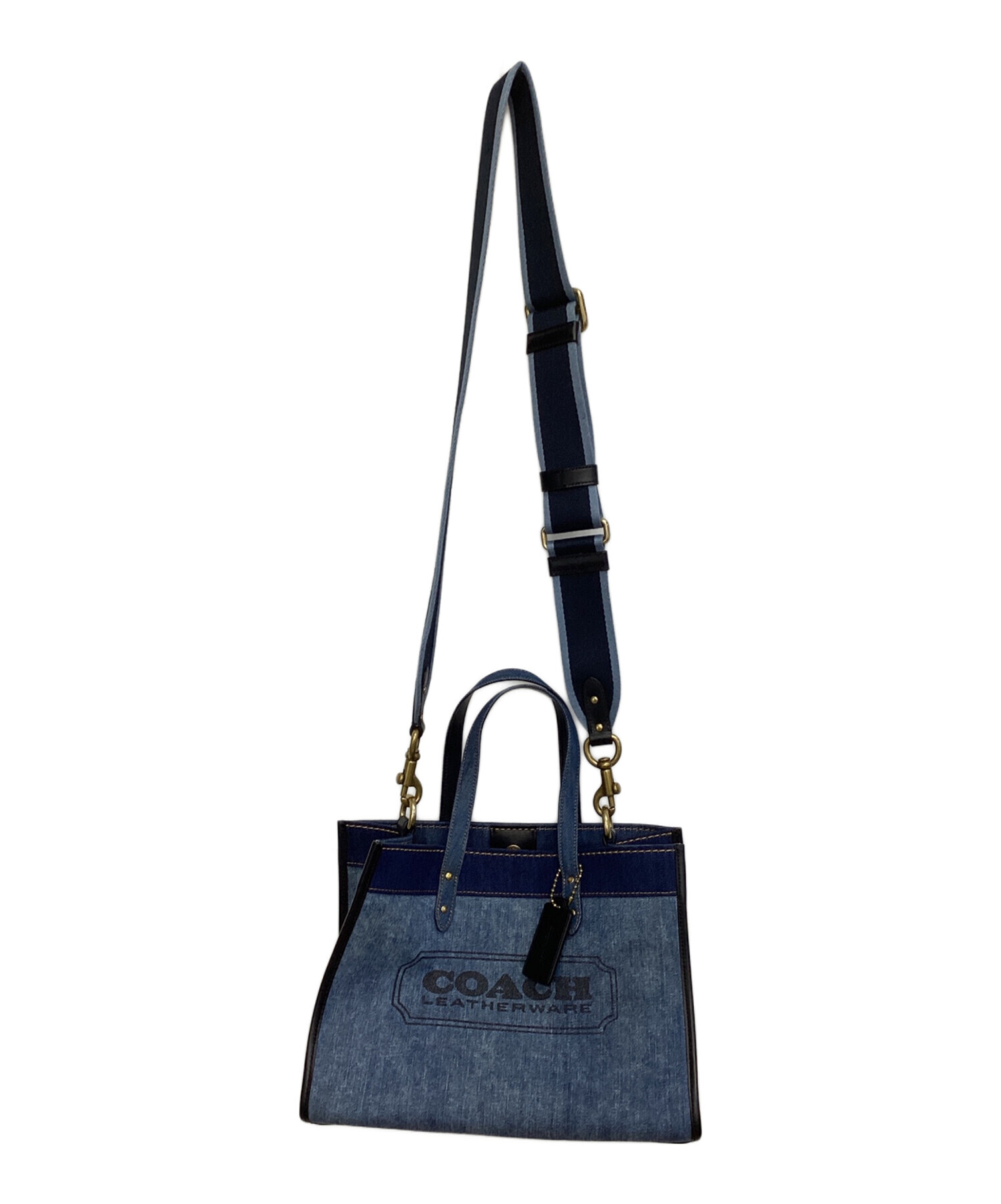 中古・古着通販】COACH (コーチ) 2WAYバッグ ブルー｜ブランド・古着