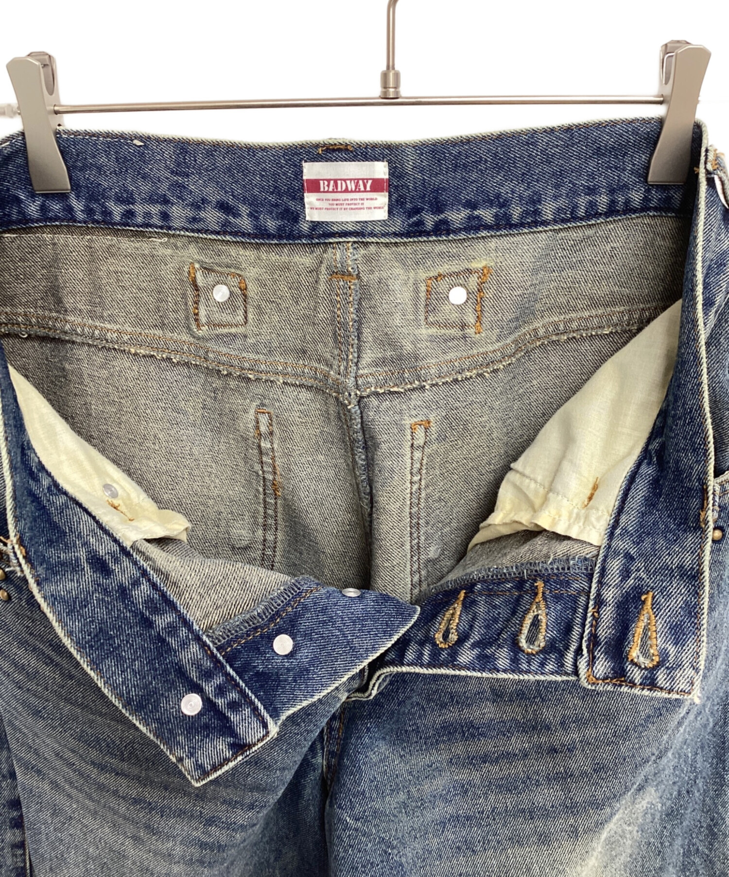 中古・古着通販】BADWAY (バッドウェイ) デニムパンツ インディゴ