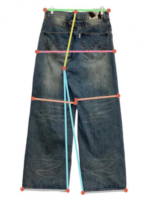 BADWAY Mサイズ 中古・古着通販】BADWAY (バッドウェイ) デニムパンツ インディゴ