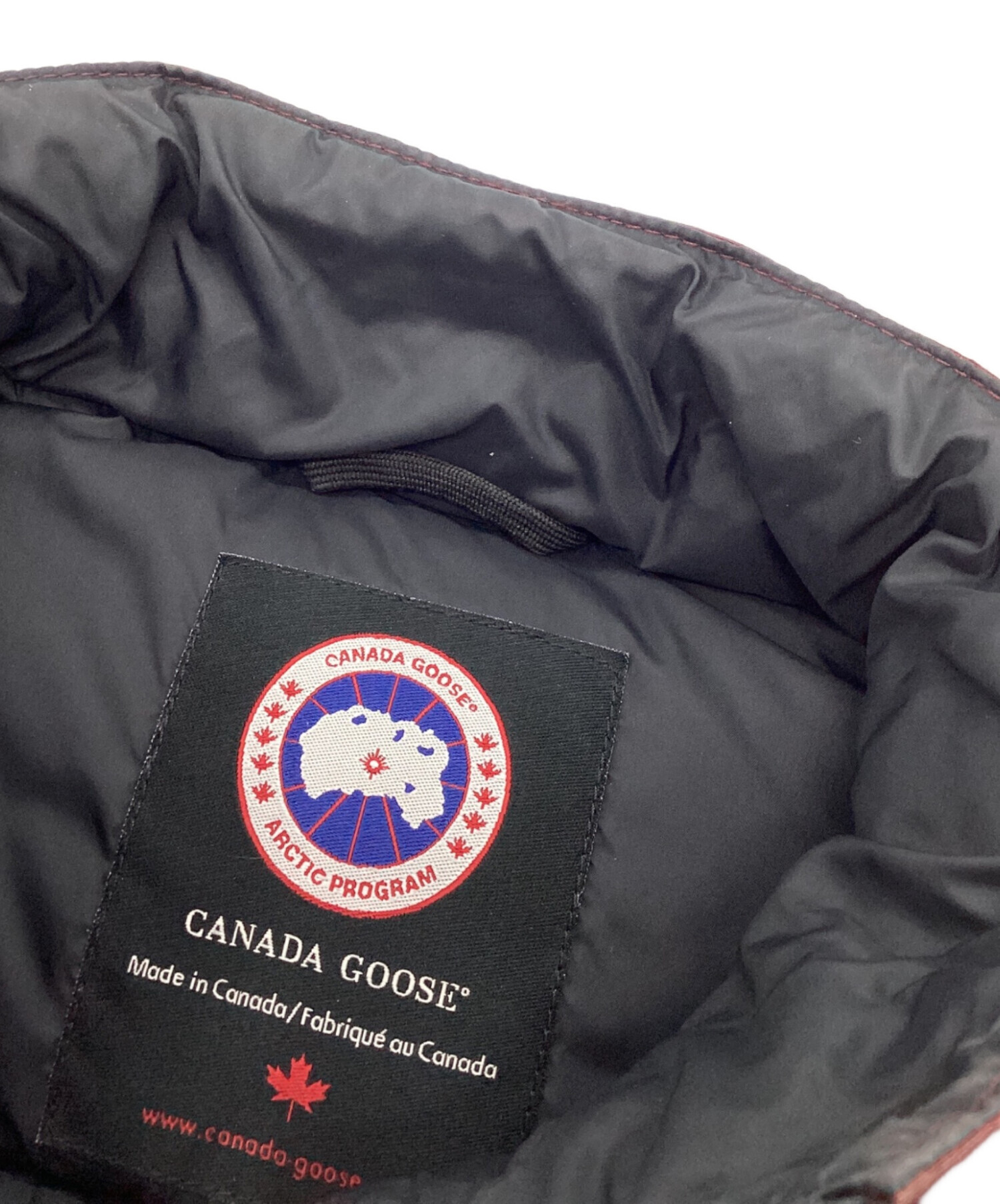 中古・古着通販】CANADA GOOSE (カナダグース) ダウンベスト ボルドー
