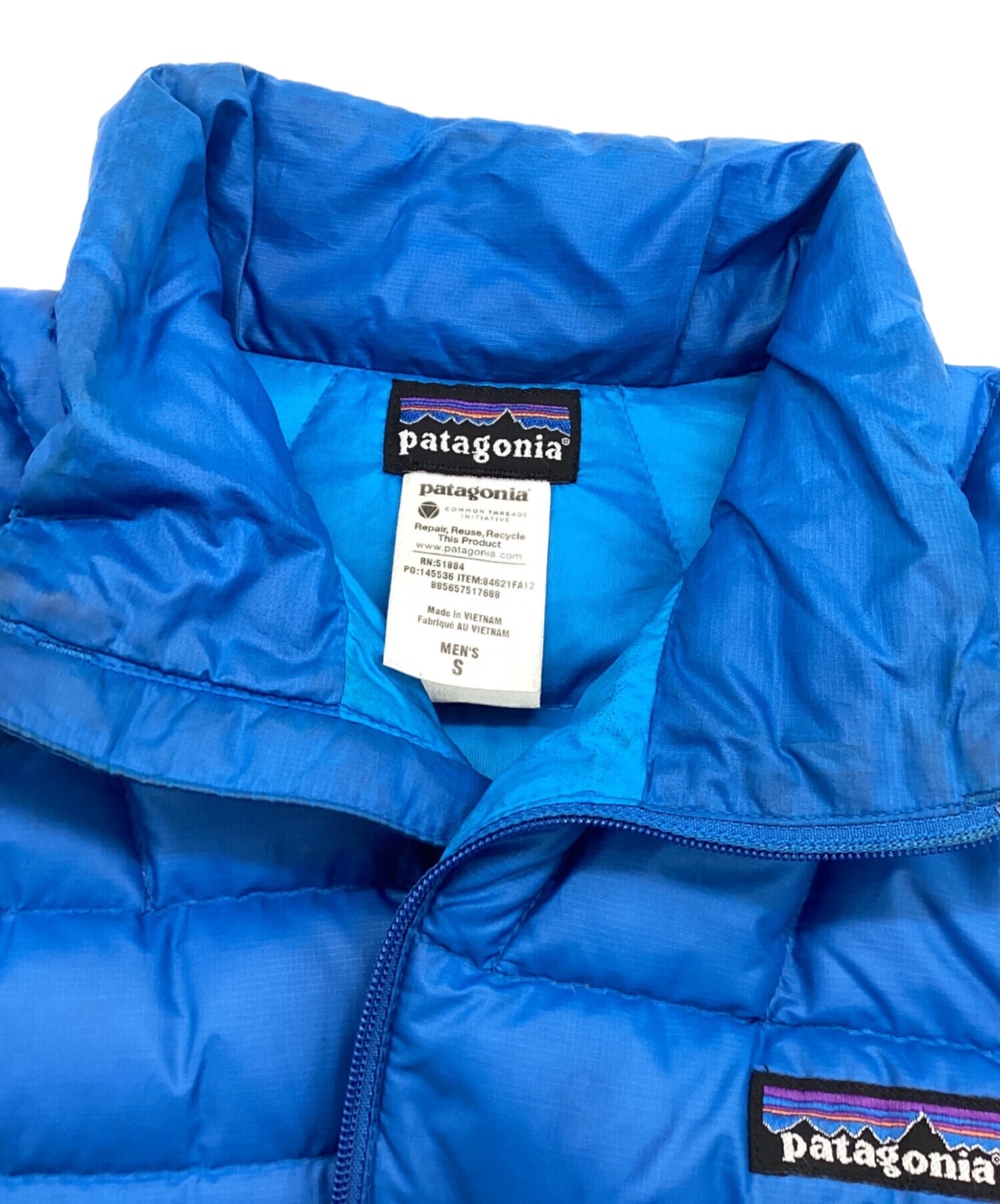 中古・古着通販】Patagonia (パタゴニア) グースダウンベスト ブルー