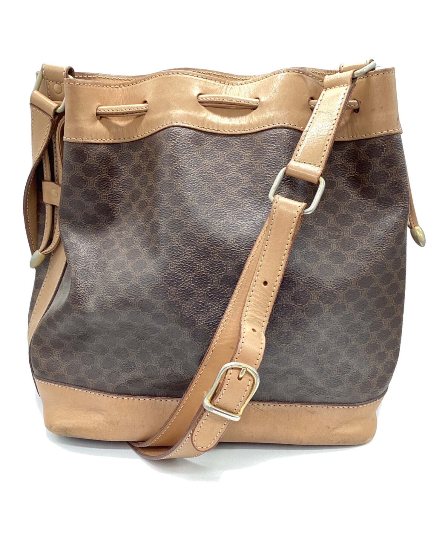 セリーヌ；シルク巾着 中古・古着通販】CELINE (セリーヌ) 巾着ショルダーバッグ｜ブランド
