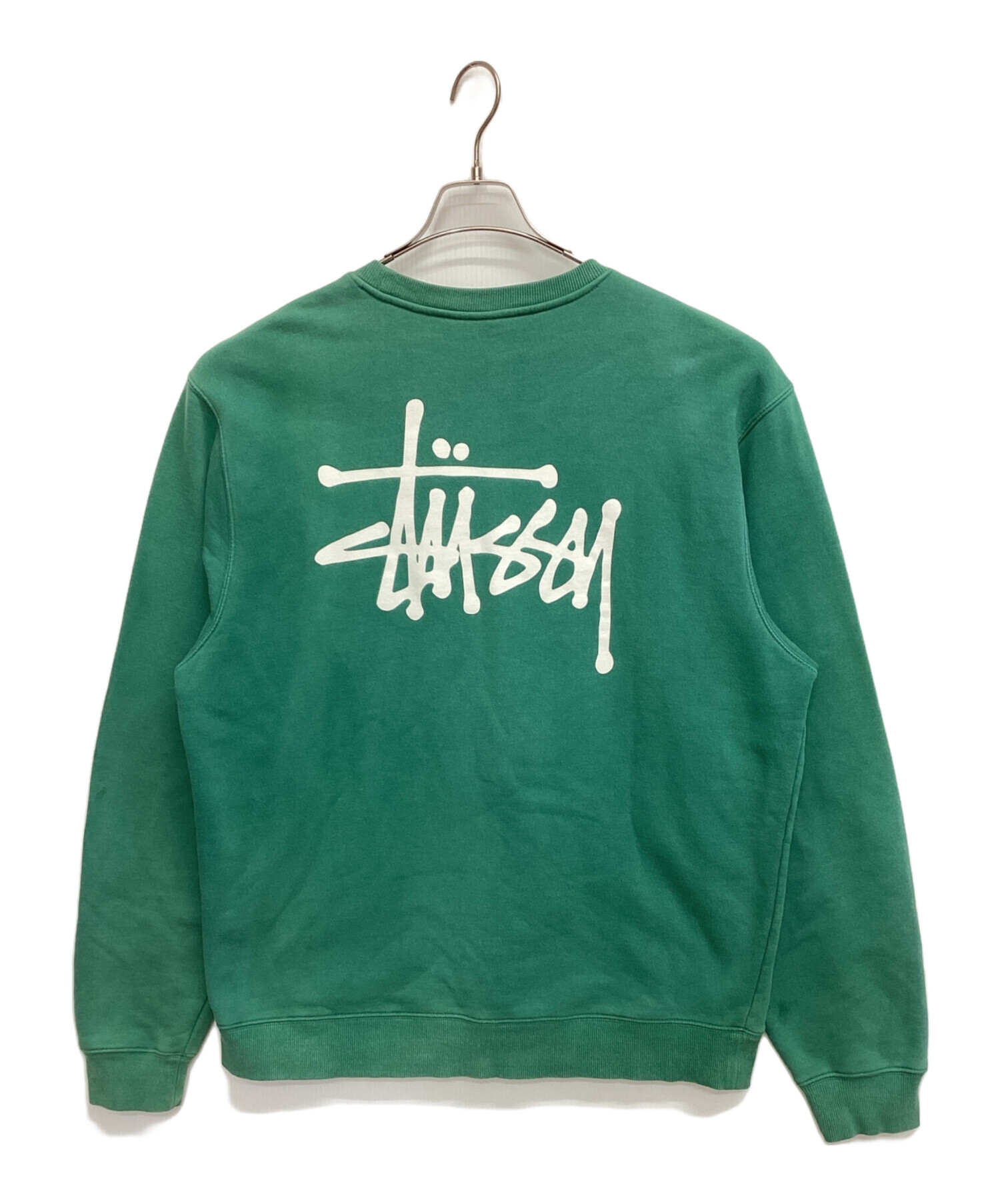 Stussy グリーン スウェット Lサイズ 中古・古着通販】stussy (ステューシー) クルーネックスウェット
