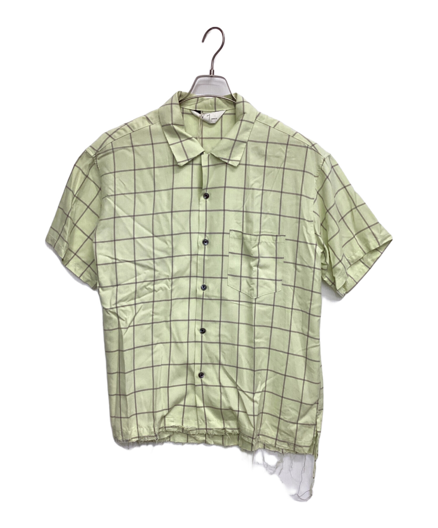 中古・古着通販】ANCELLM (アンセルム) RAYON CHECK OPEN COLLAR SS