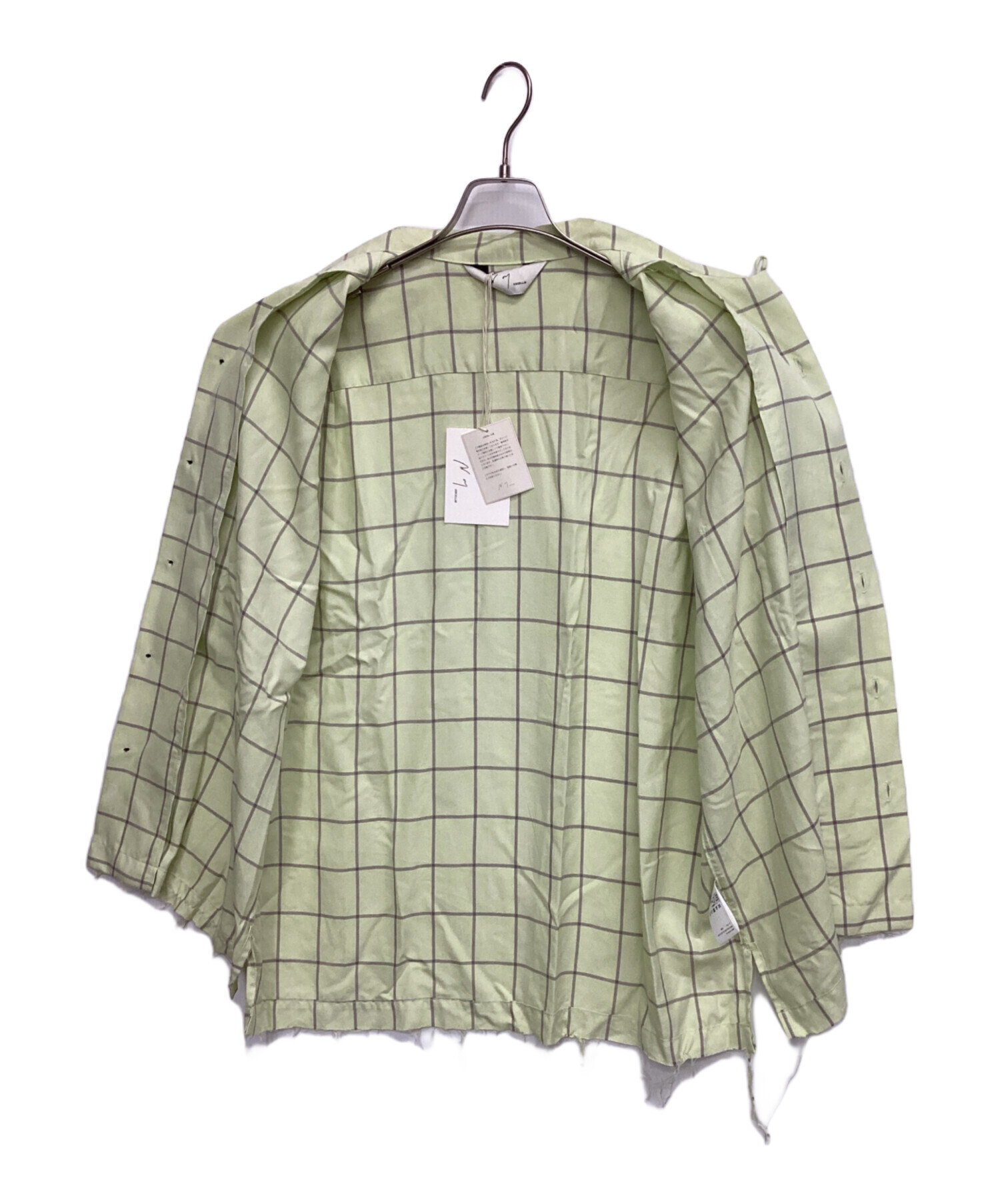中古・古着通販】ANCELLM (アンセルム) RAYON CHECK OPEN COLLAR SS