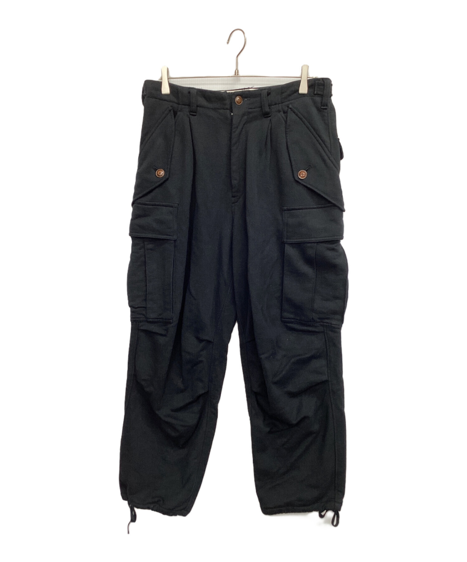 中古・古着通販】KOHKI (コッキ) スウェットカーゴパンツ ブラック