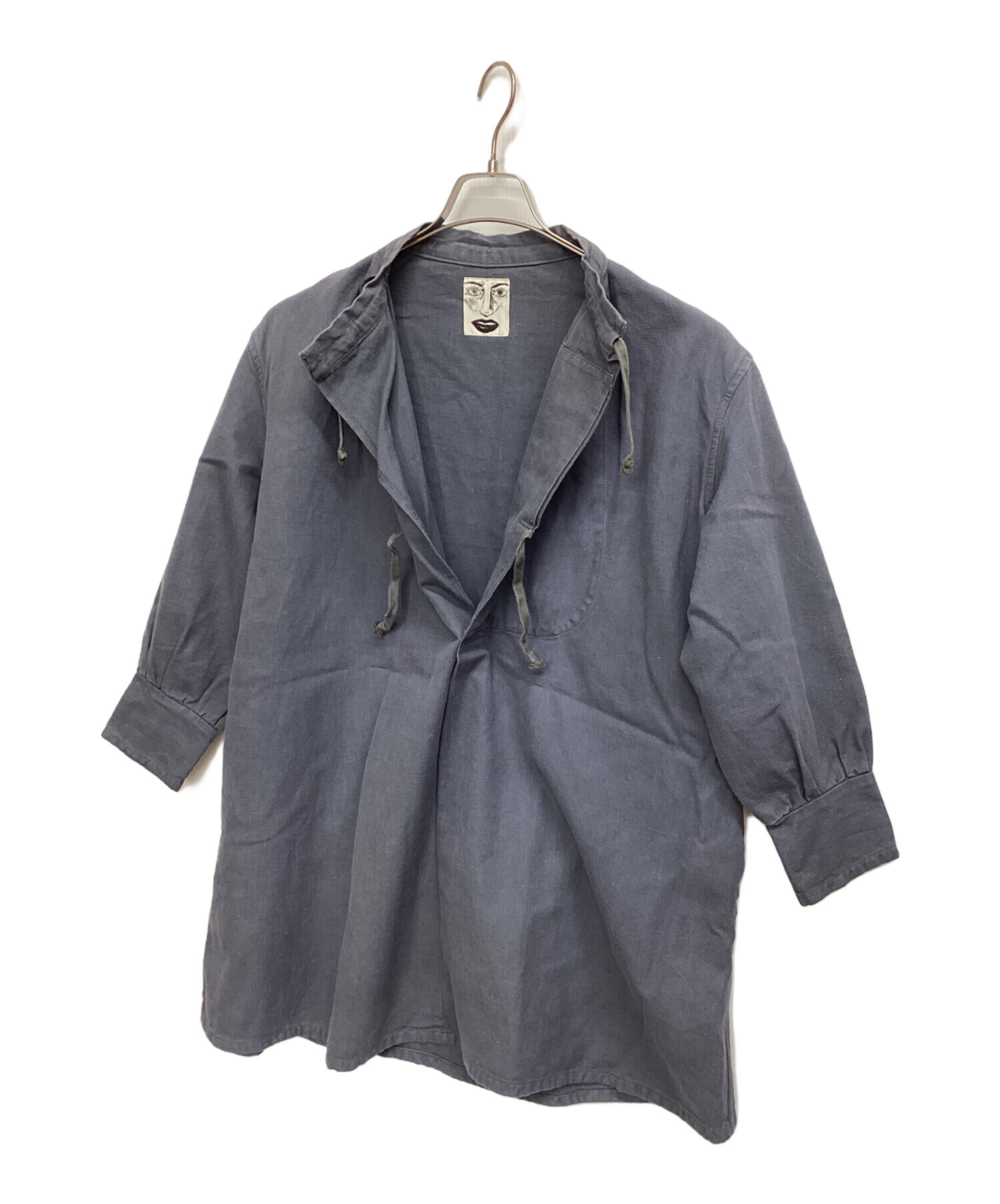 HACHE アッシュ ブラウス M 紺 【古着】【中古】【送料無料】 楽天市場】hache（レディースファッション）の通販