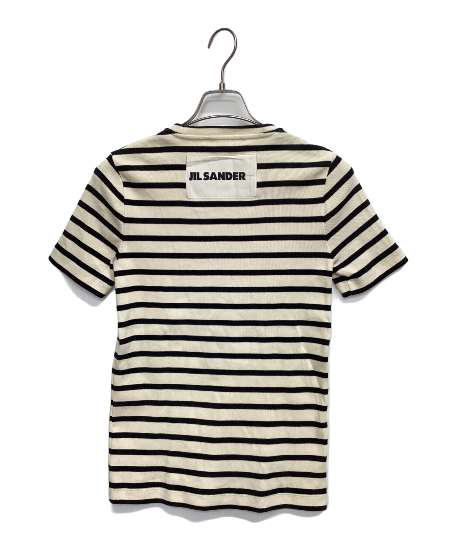 ジルサンダープラス JIL SANDER＋ カットソー 衣料品 トップス コットン レディース アイボリー系 / ブラック系 【中古】 中古・古着通販】JIL SANDER+ (ジルサンダープラス) 半袖カットソー