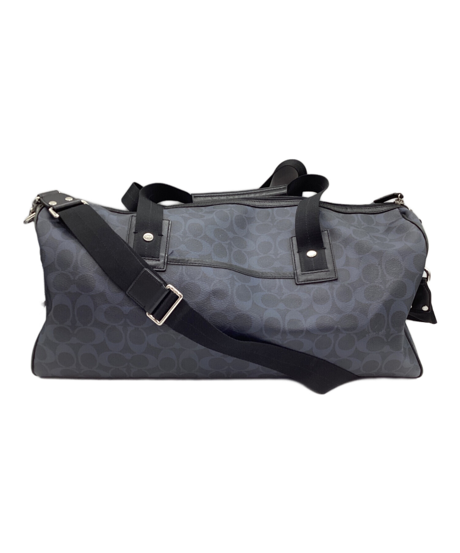 中古・古着通販】COACH (コーチ) ボストンバッグ ネイビー×ブラック 