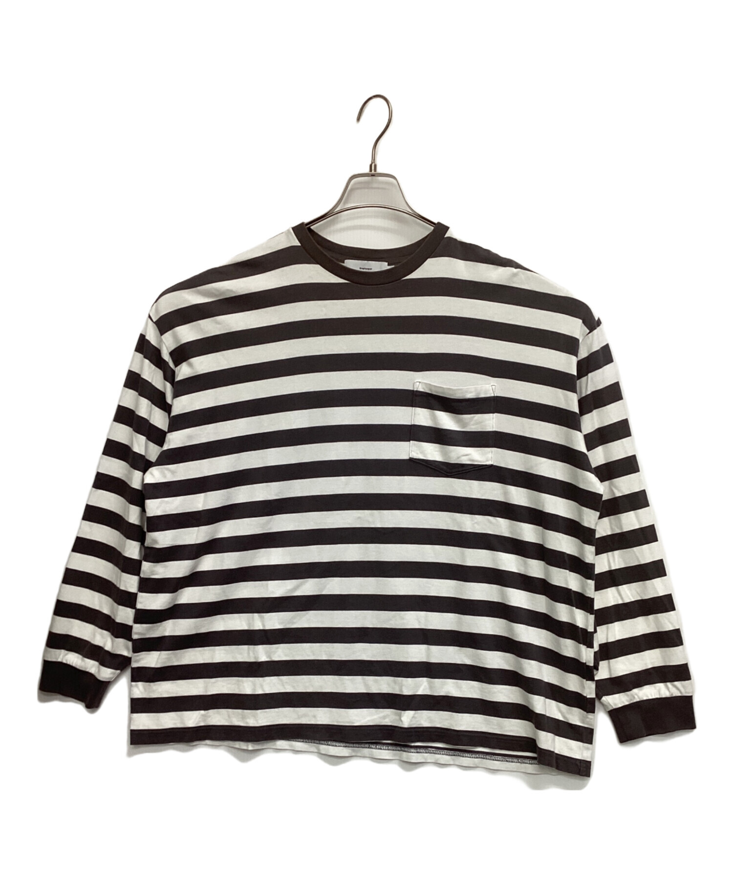 中古・古着通販】Graphpaper (グラフペーパー) Border L/S Pocket Tee 
