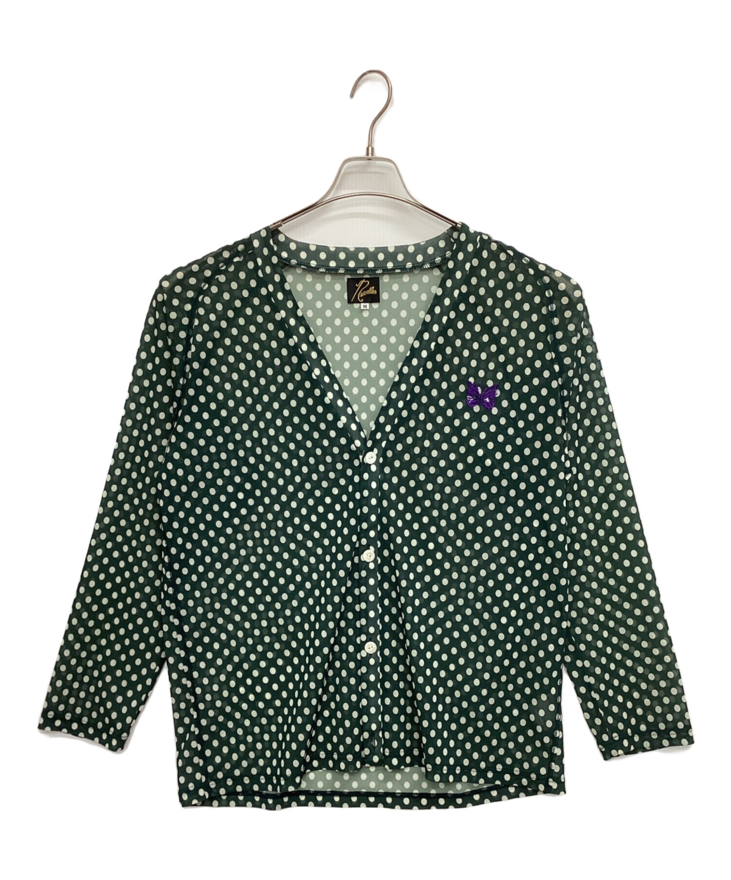 中古・古着通販】Needles (ニードルズ) V Neck Cardigan - Poly Mesh