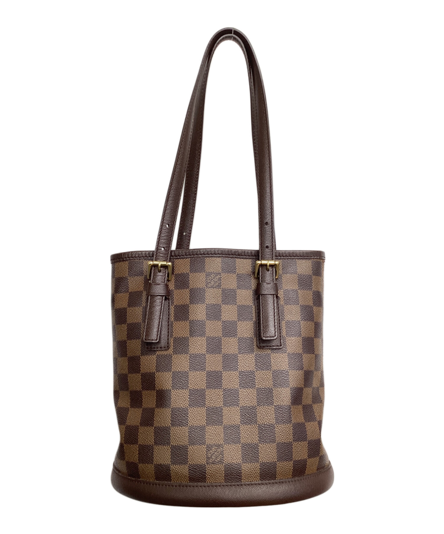 【LOUIS VUITTON/ルイ・ヴィトン】 マレ ダミエ N42240  ハンドバッグ PVC/レザー ブラウン レディース【中古】【真子質店】【BL】【MiMix】 LOUIS VUITTON】【バケツ型バッグ】【ポーチ付】ルイヴィトン『ダミエ
