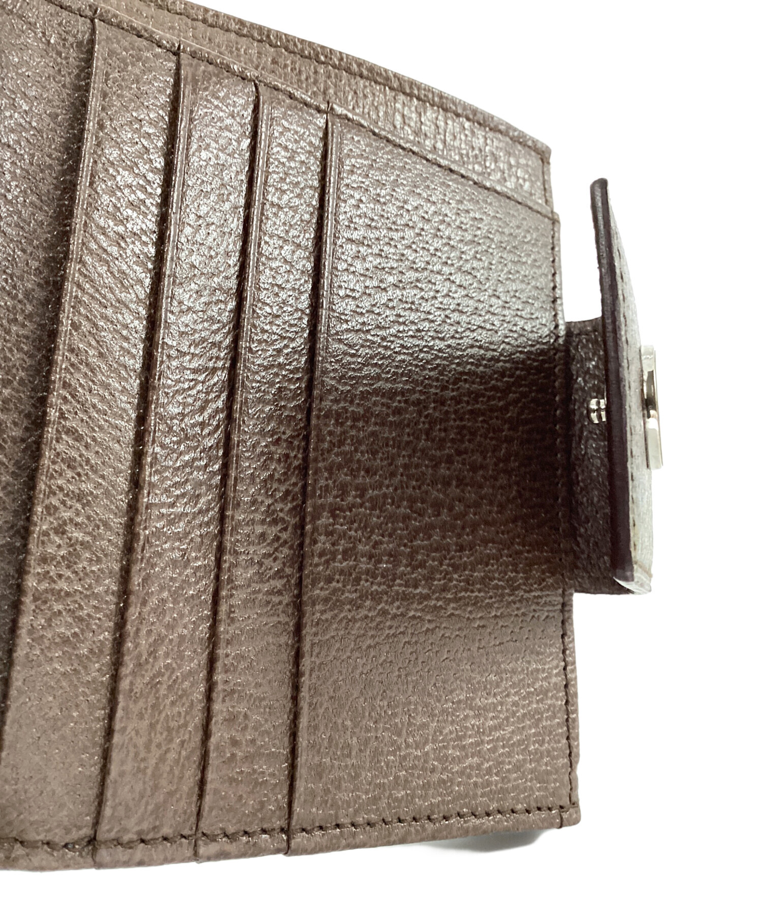 中古・古着通販】BVLGARI (ブルガリ) ロゴマニア 2つ折り財布 ベージュ