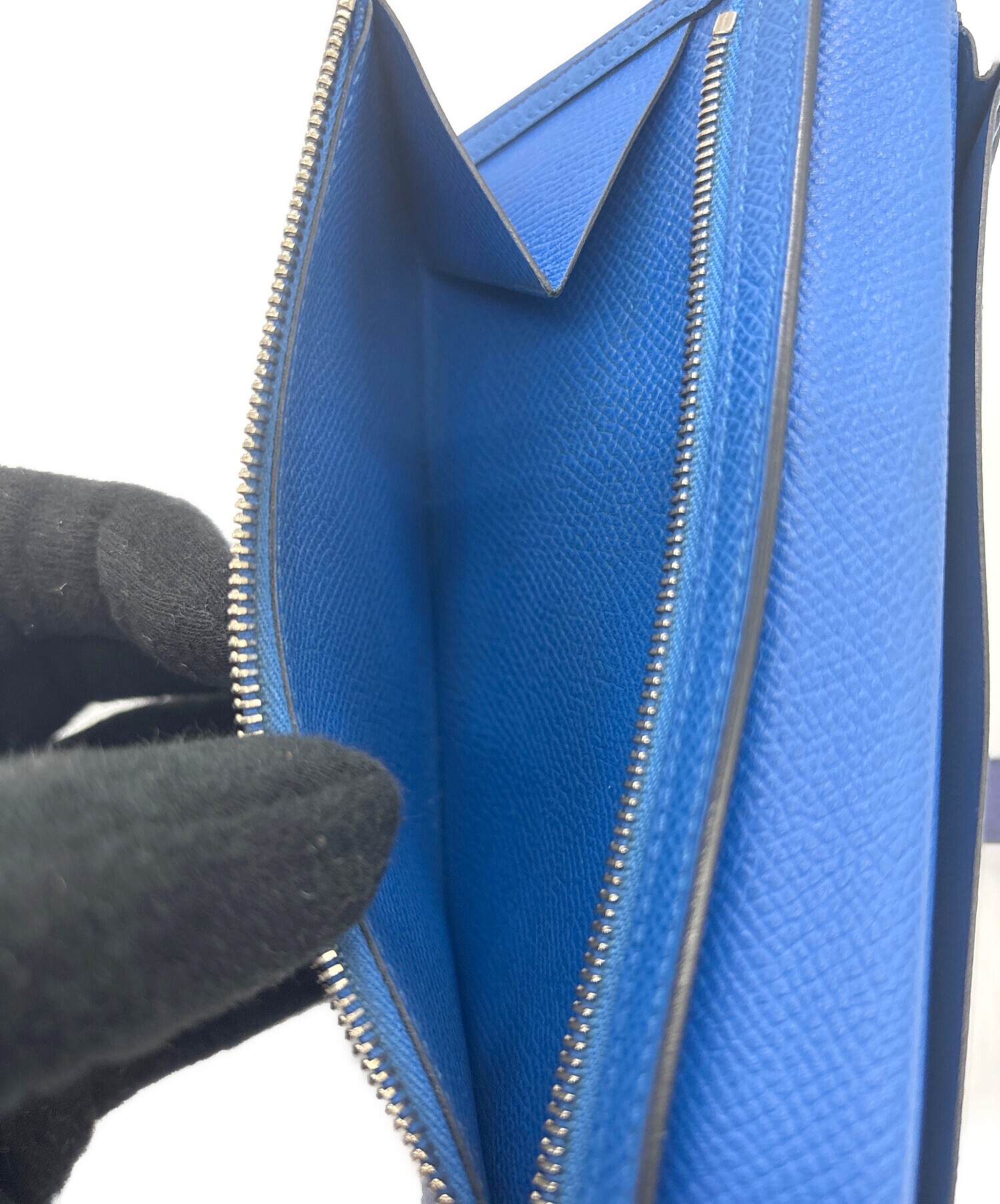 中古・古着通販】HERMES (エルメス) ベアンスフレ 長財布 ブルー