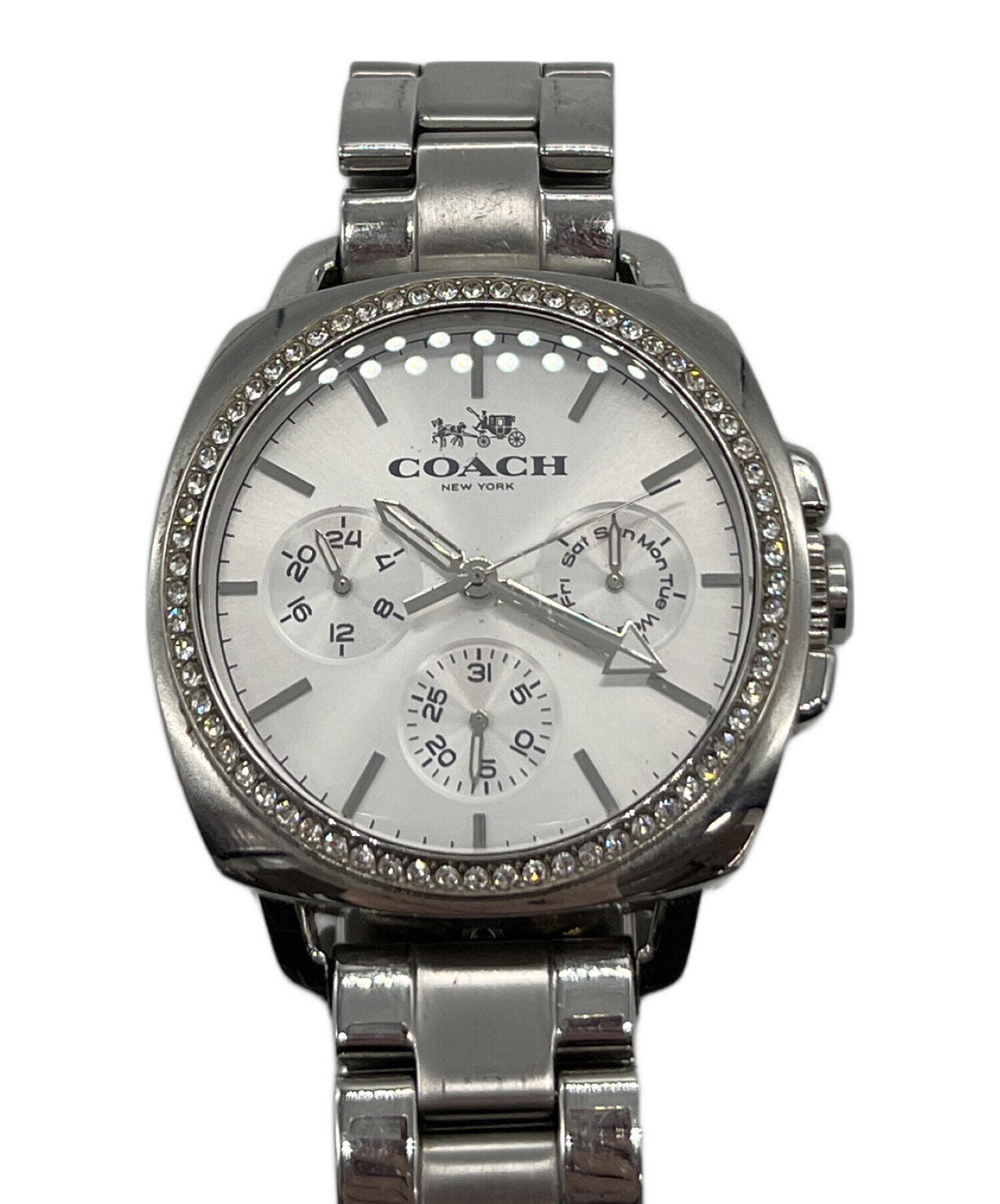 極美品　COACH シルバークロノグラフ時計 中古・古着通販】COACH (コーチ) クロノグラフ腕時計 (Boyfriend