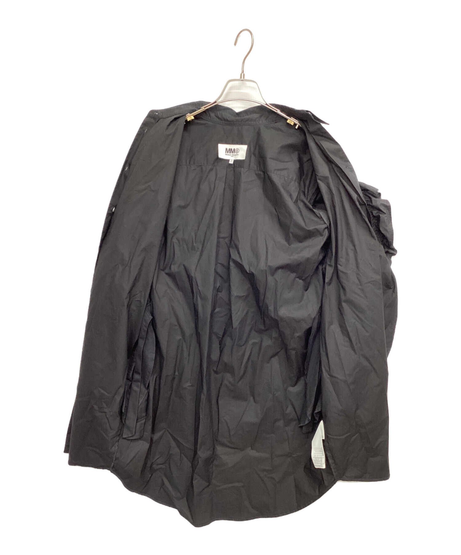 MM6 Maison Margiela / エムエムシックスメゾンマルジェラ | 裾プリーツ ポリエステル 半袖 ワンピース | 40 | ベージュ | レディース MM6 Maison Margiela / エムエムシックスメゾンマルジェラ | 裾