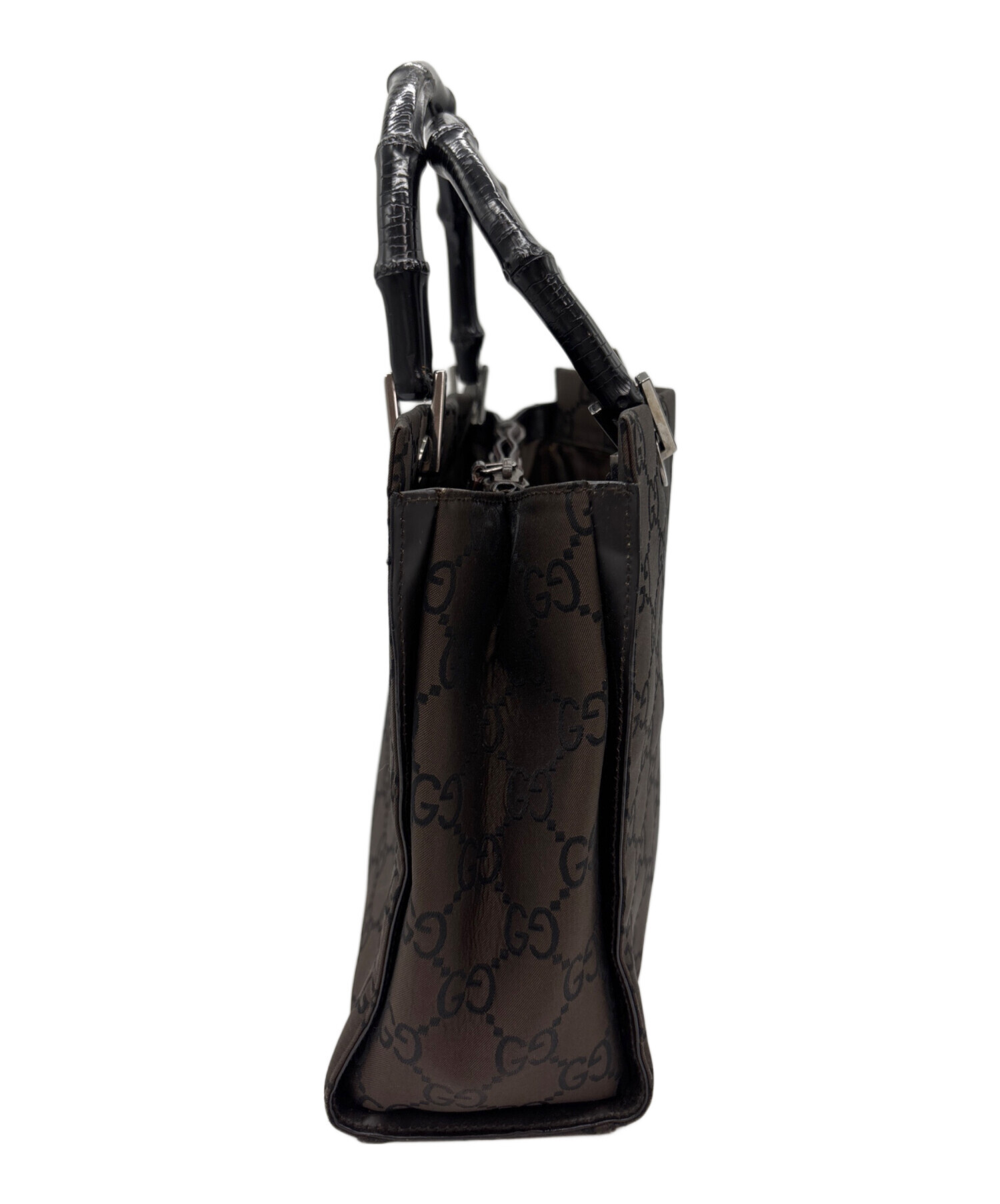 中古・古着通販】GUCCI (グッチ) バンブートートバッグ ブラウン
