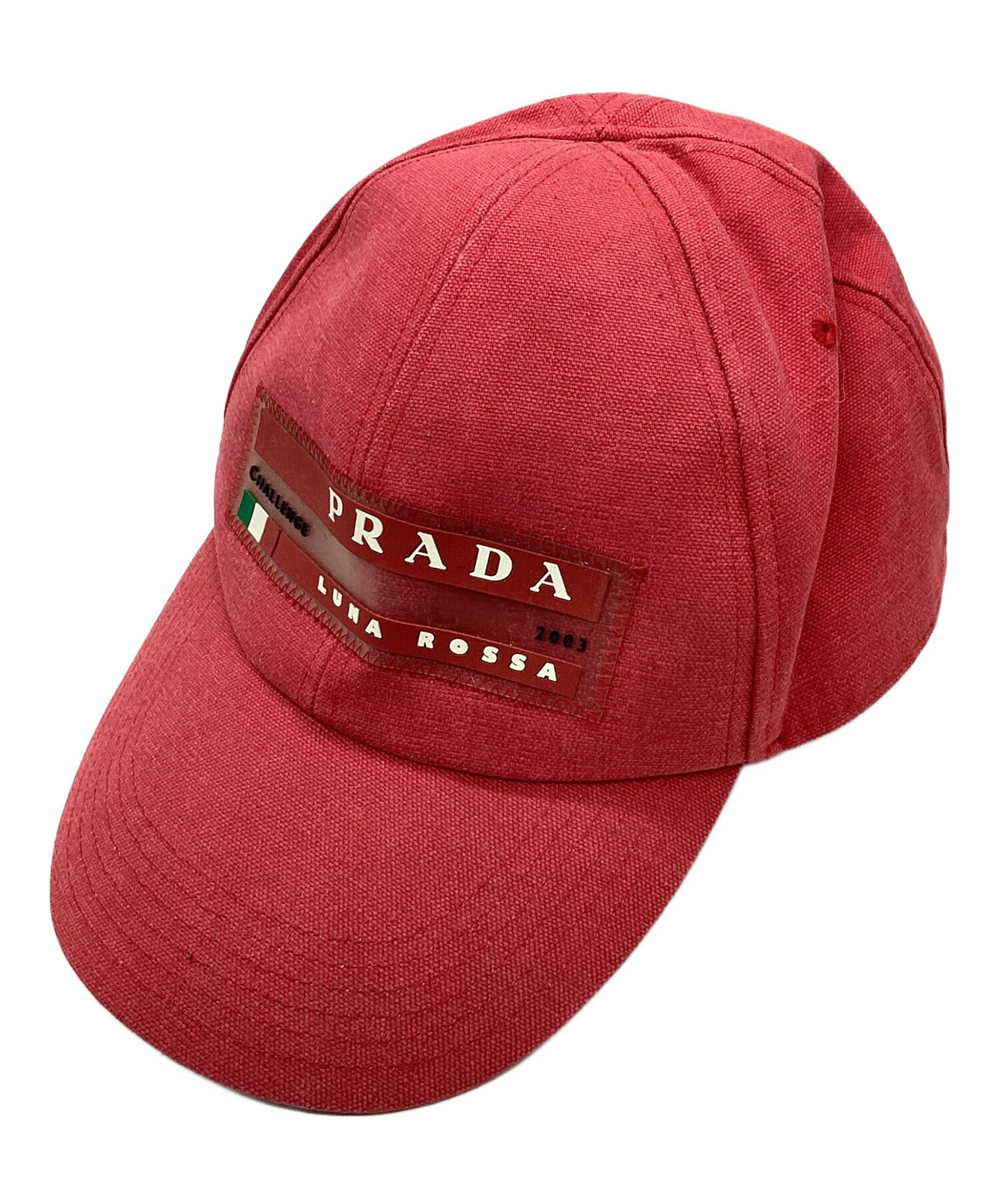 ゆ*♡様 90s prada sport プラダスポーツ 赤 ナイロン キャップ 中古・古着通販】PRADA SPORTS (プラダスポーツ) LUNA ROSSA キャップ