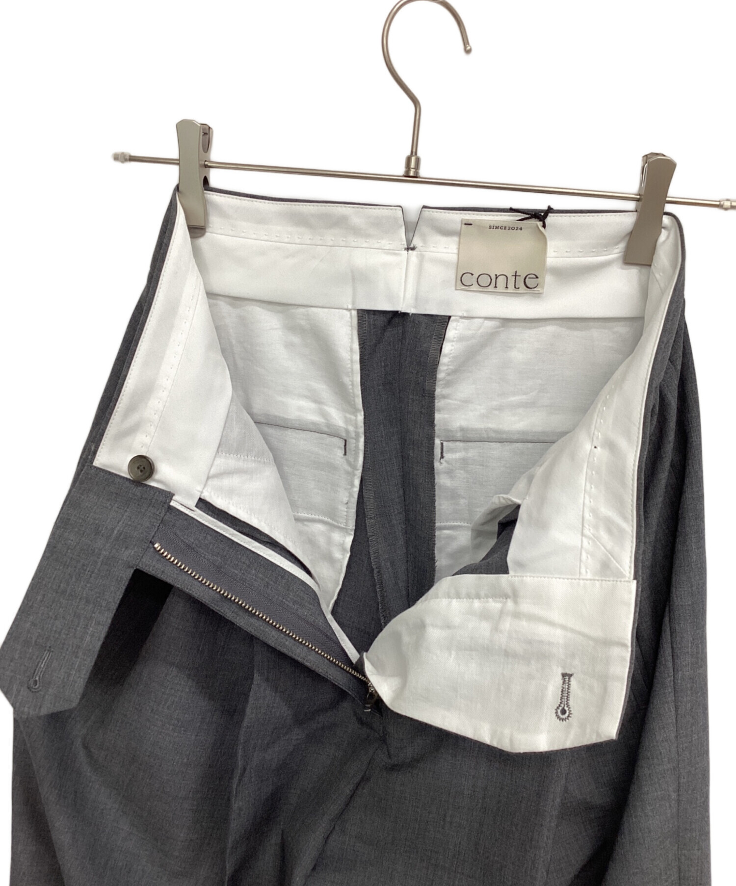 【新品未使用】conte 中古・古着通販】conte (コンテ) パンツ グレー サイズ:38 未使用品