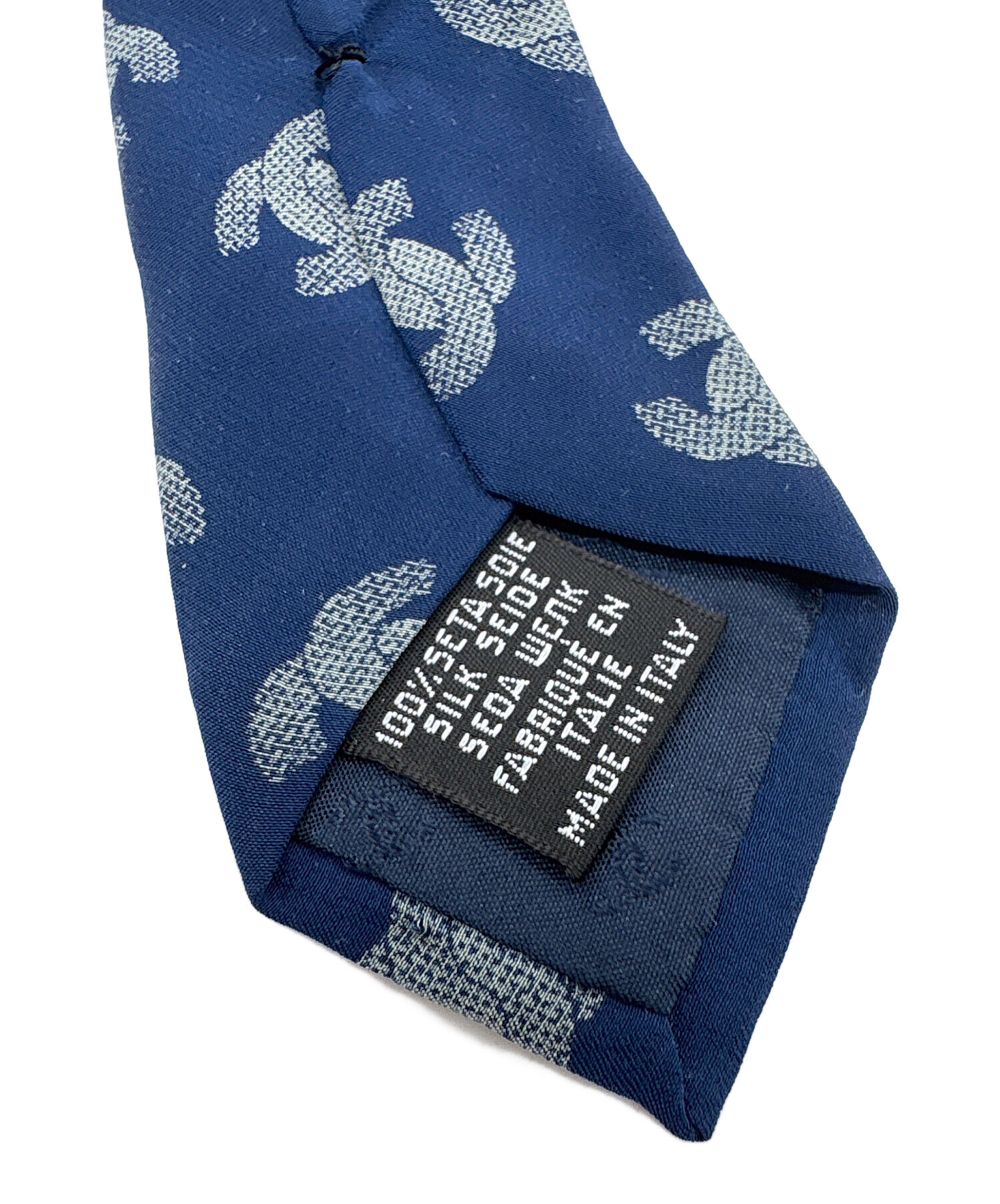中古・古着通販】CHANEL (シャネル) ネクタイ ネイビー サイズ:FREE