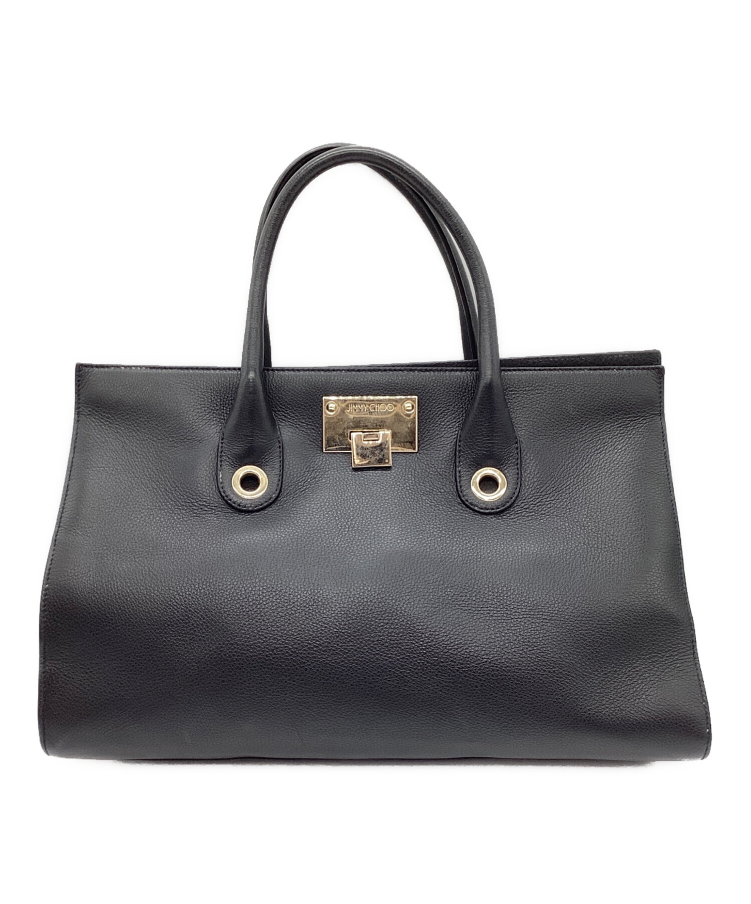 中古・古着通販】JIMMY CHOO (ジミーチュウ) ハンドバッグ ブラック