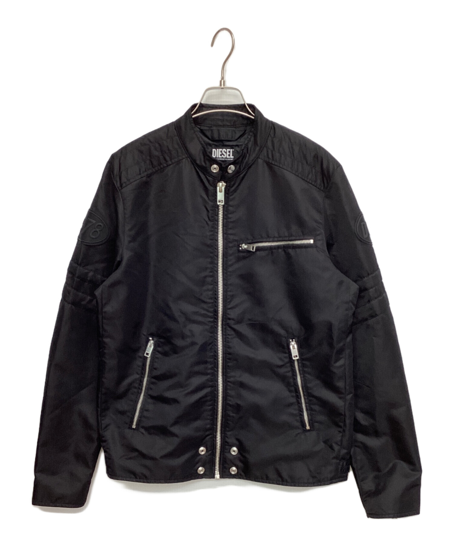 DIESELシングルライダースジャケット 中古・古着通販】DIESEL (ディーゼル) シングルライダースジャケット