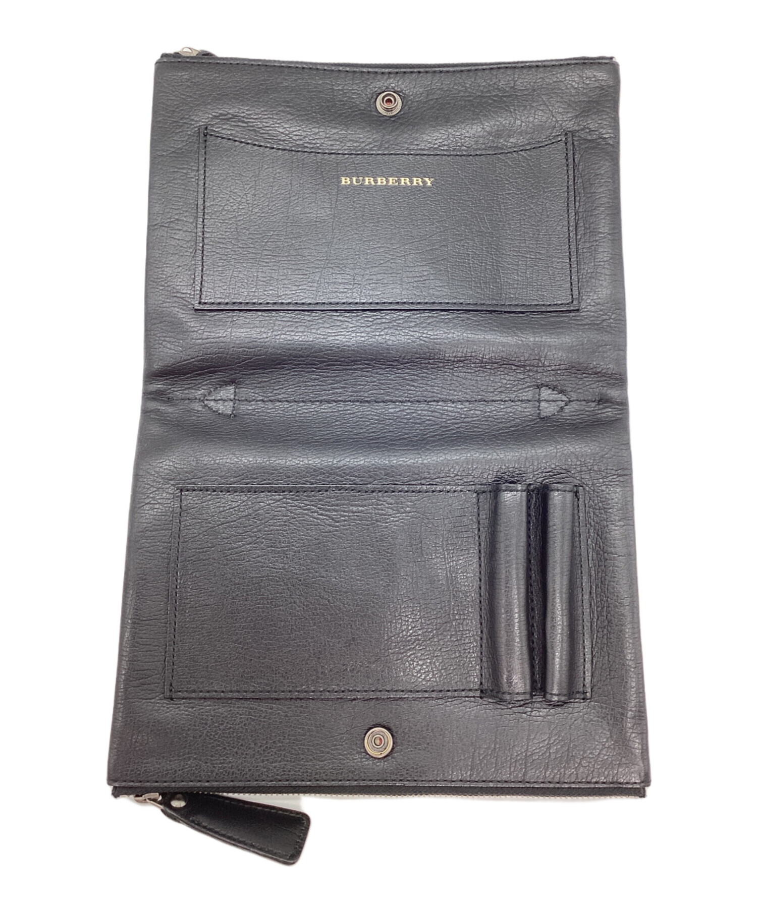 中古・古着通販】BURBERRY (バーバリー) クラッチバッグ ブラック
