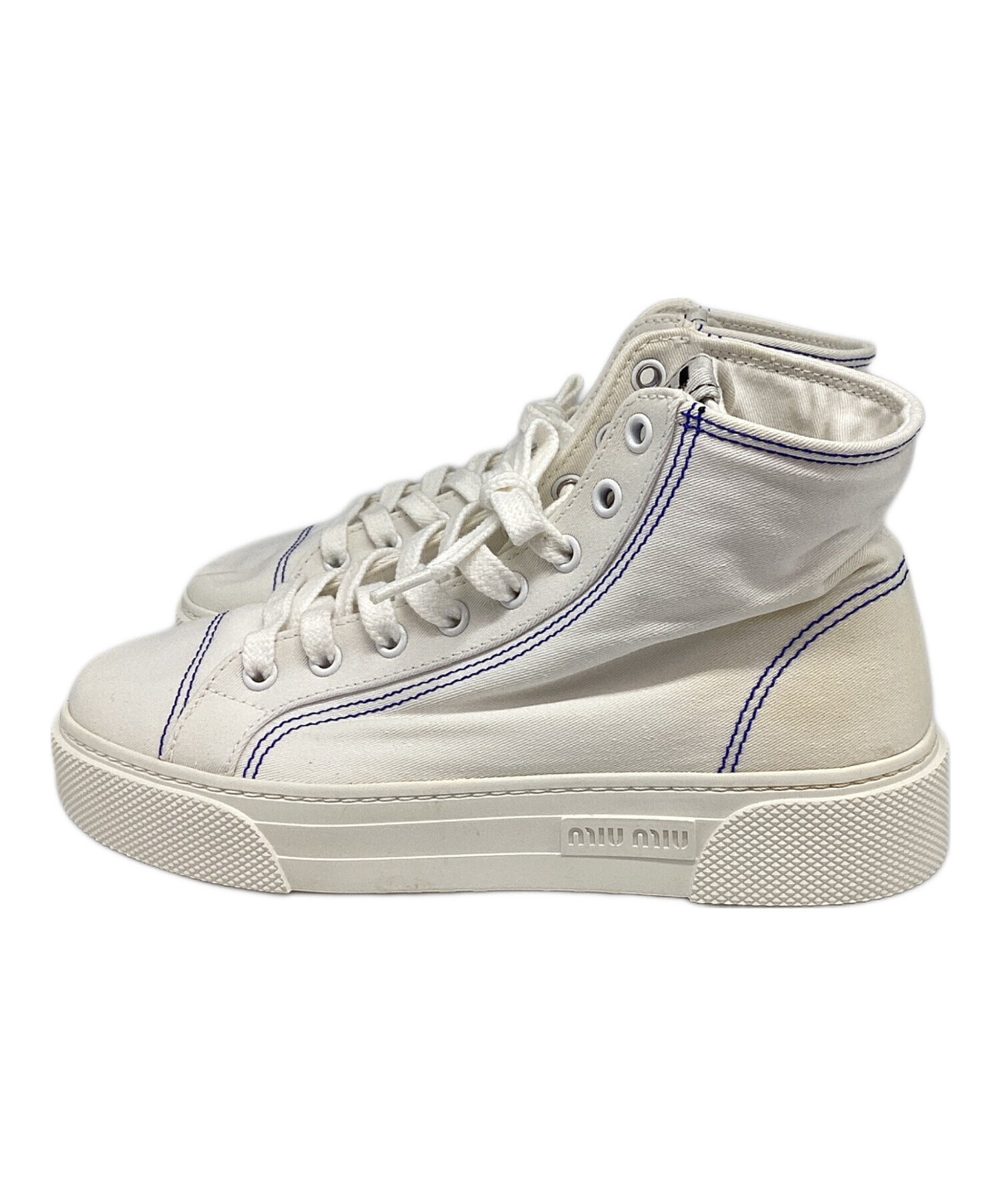 中古・古着通販】MIU MIU (ミュウミュウ) ハイカットスニーカー