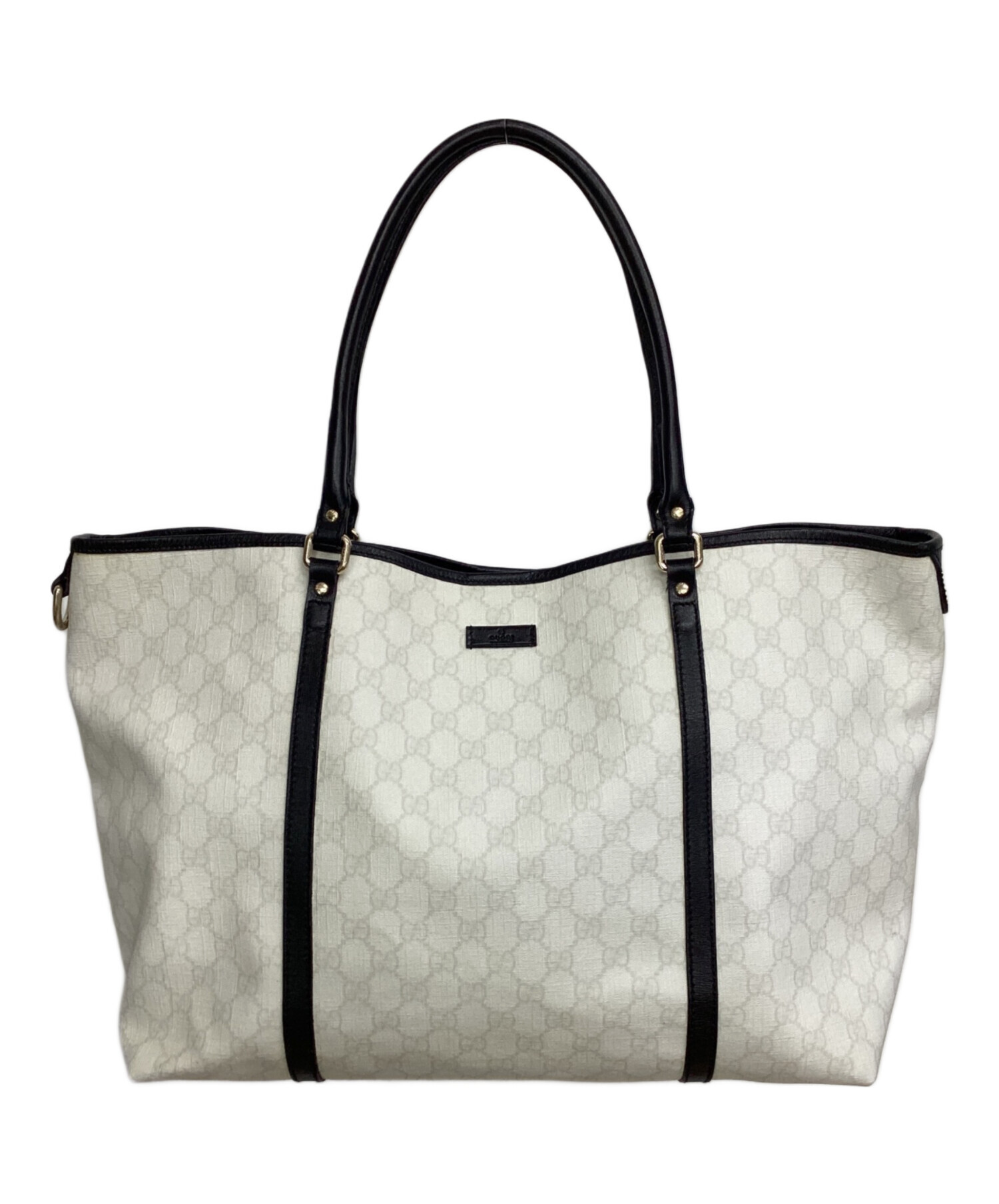 【美品】グッチ トートバッグ ホワイト スプリーム GG柄 ユニセックス 中古・古着通販】GUCCI (グッチ) トートバッグ GGスプリーム ホワイト