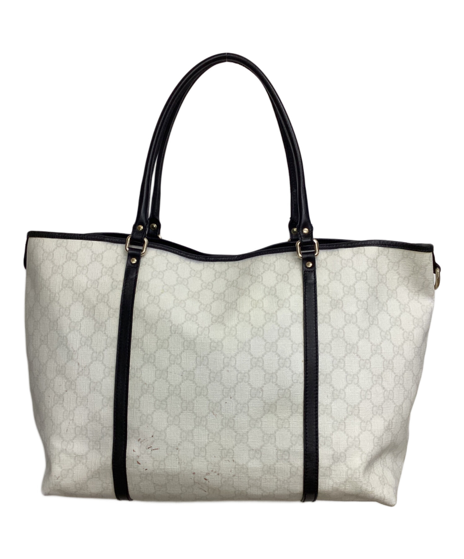 中古・古着通販】GUCCI (グッチ) トートバッグ GGスプリーム ホワイト