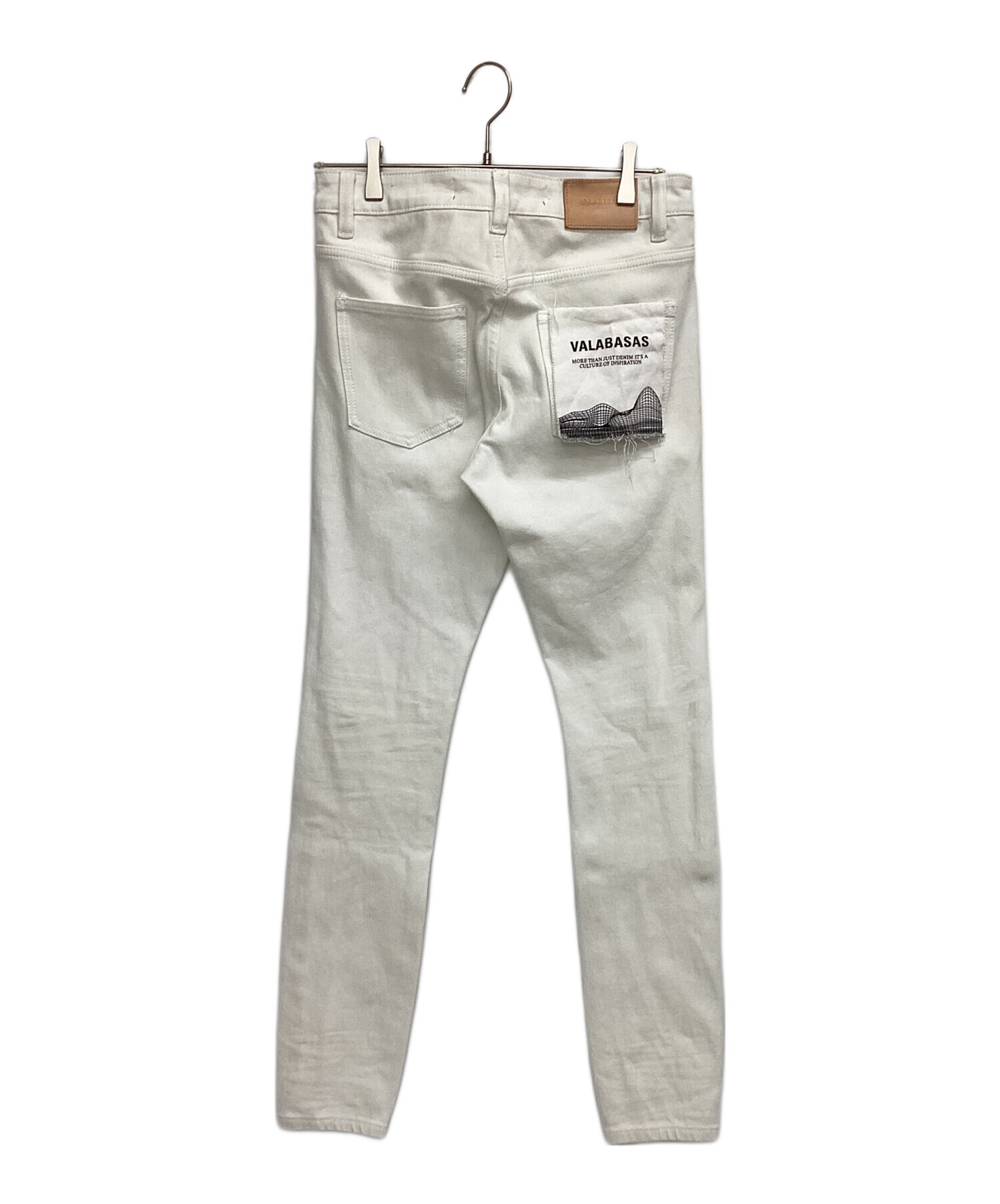 VALABASAS ホワイト スキニーデニム 新品タグ付き 中古・古着通販】VALABASAS (バラバサス) スキニーデニムパンツ