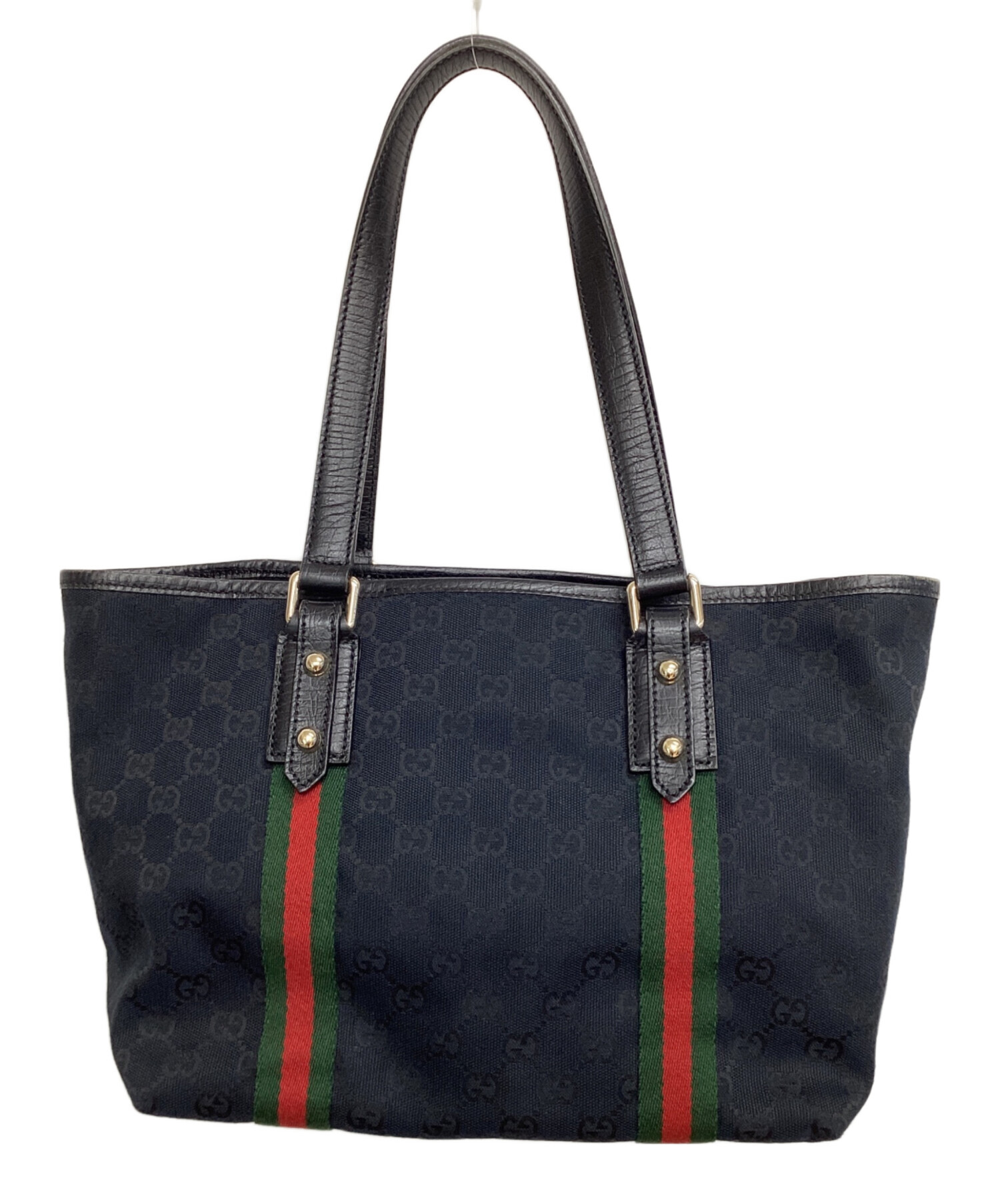 中古・古着通販】GUCCI (グッチ) トートバッグ GGキャンバス ブラック 