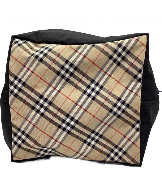 バーバリー ブルーレーベル ナイロン ベージュ トートバッグ A4 ホースロゴ 中古・古着通販】BURBERRY BLUE LABEL (バーバリー ブルー レーベル