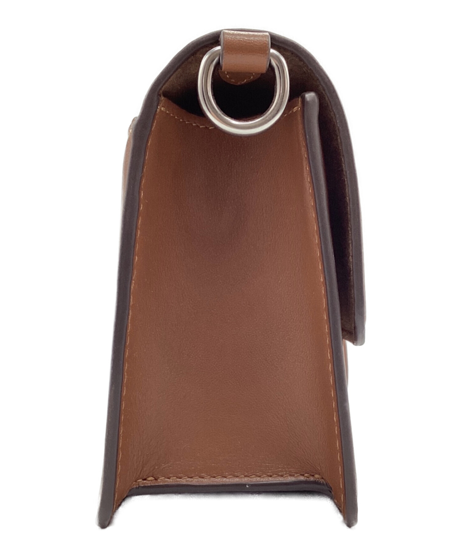 COACH レザー ボディバッグ ブラウン 中古・古着通販】COACH (コーチ) エライザフラップクロスボディバッグ