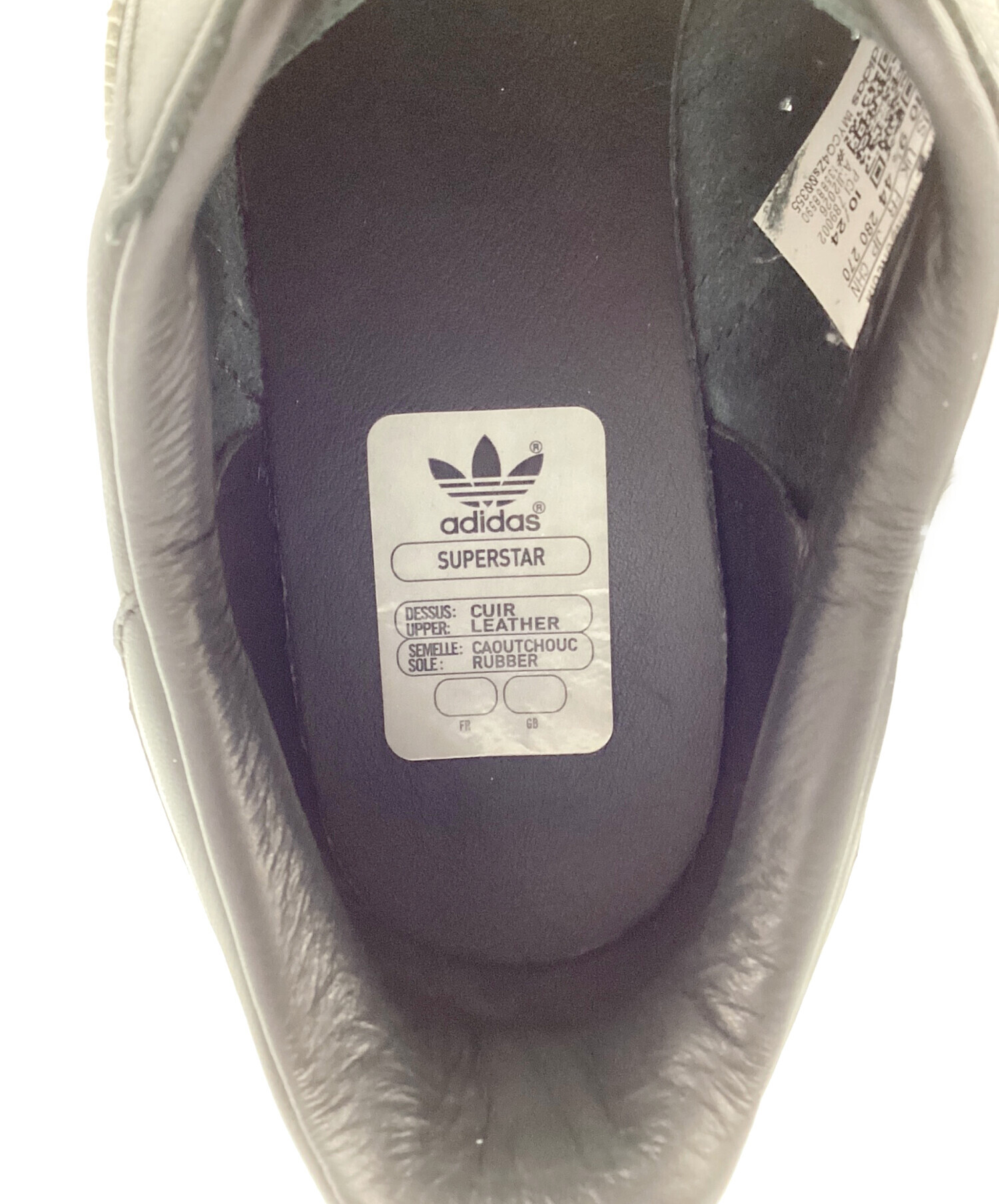 中古・古着通販】adidas (アディダス) Superstar 82 ブラック×ホワイト