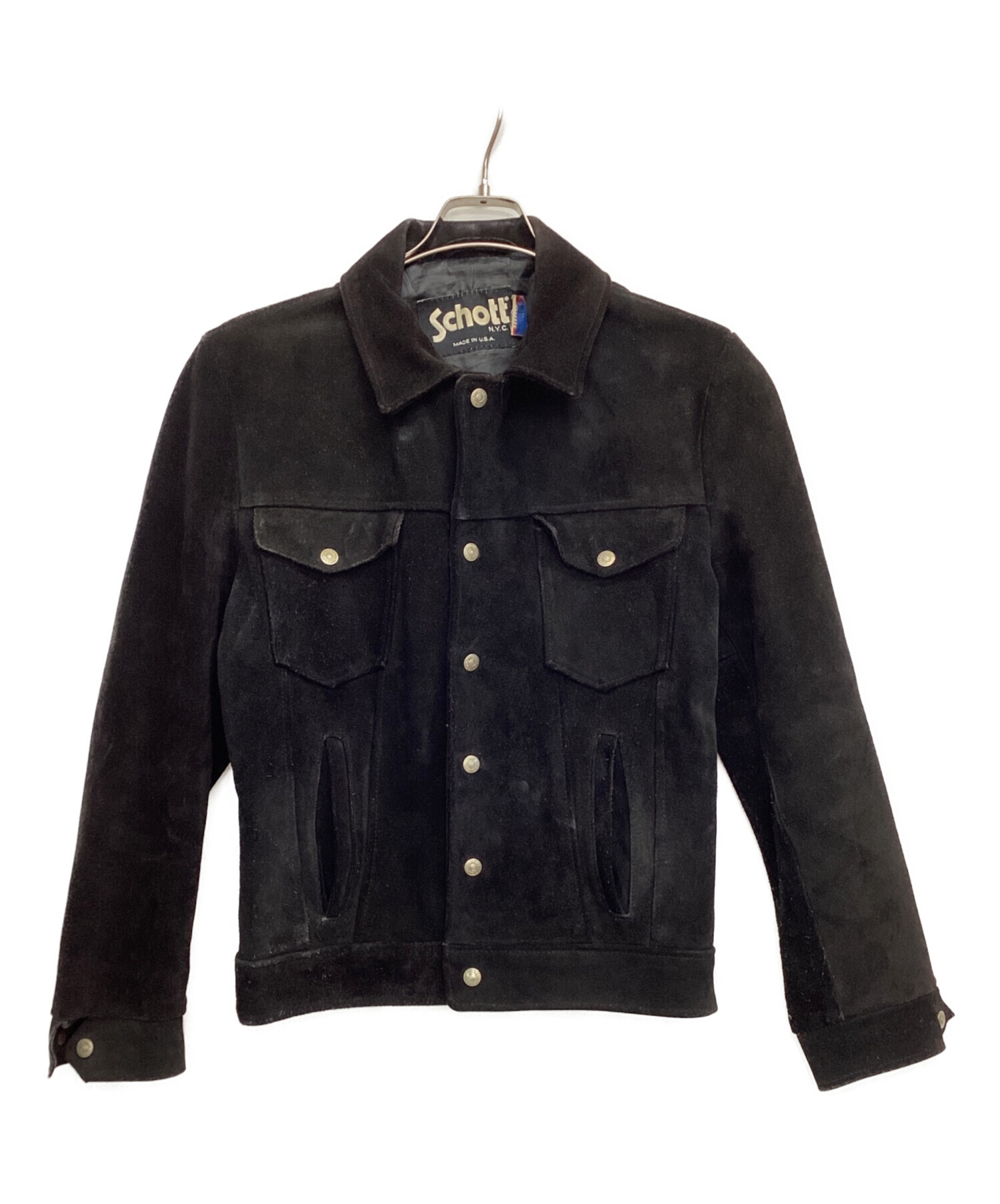 中古・古着通販】Schott (ショット) トラッカージャケット ブラック 