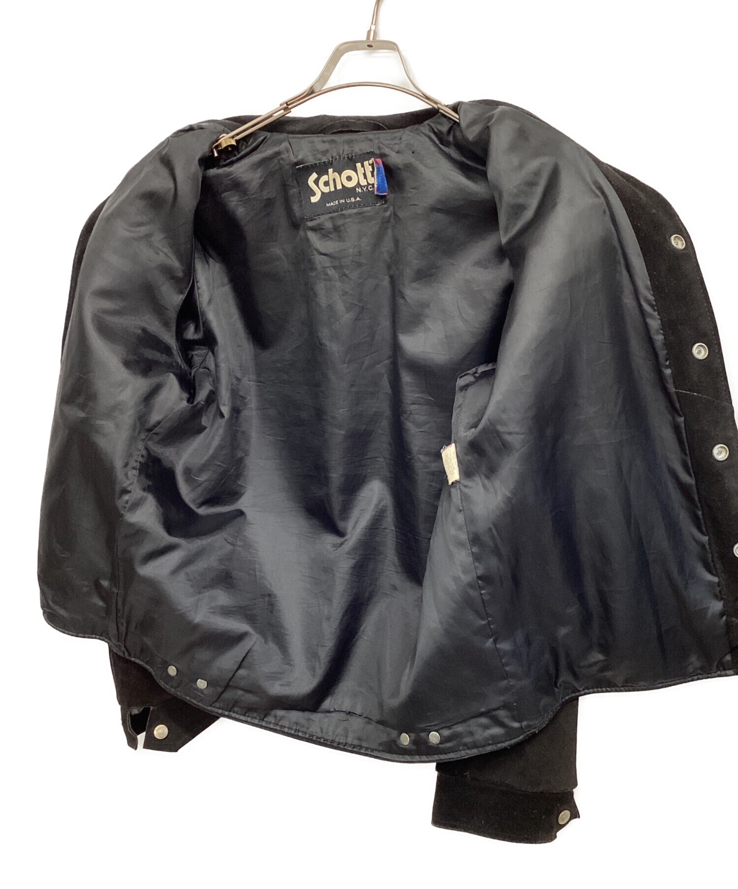 中古・古着通販】Schott (ショット) トラッカージャケット ブラック 