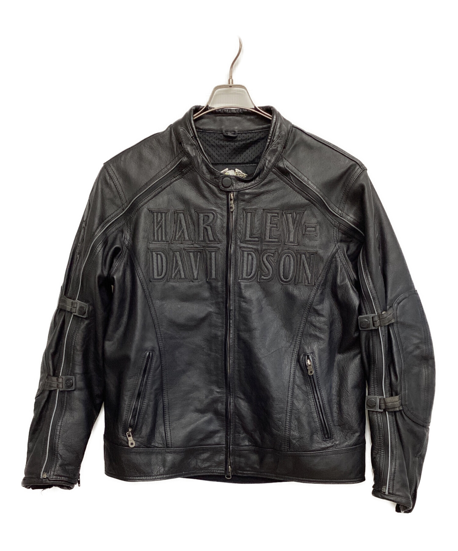 専用 Harley-Davidson ブラックジャケット XL ライダース 中古・古着通販】HARLEY-DAVIDSON (ハーレーダビッドソン) レザー