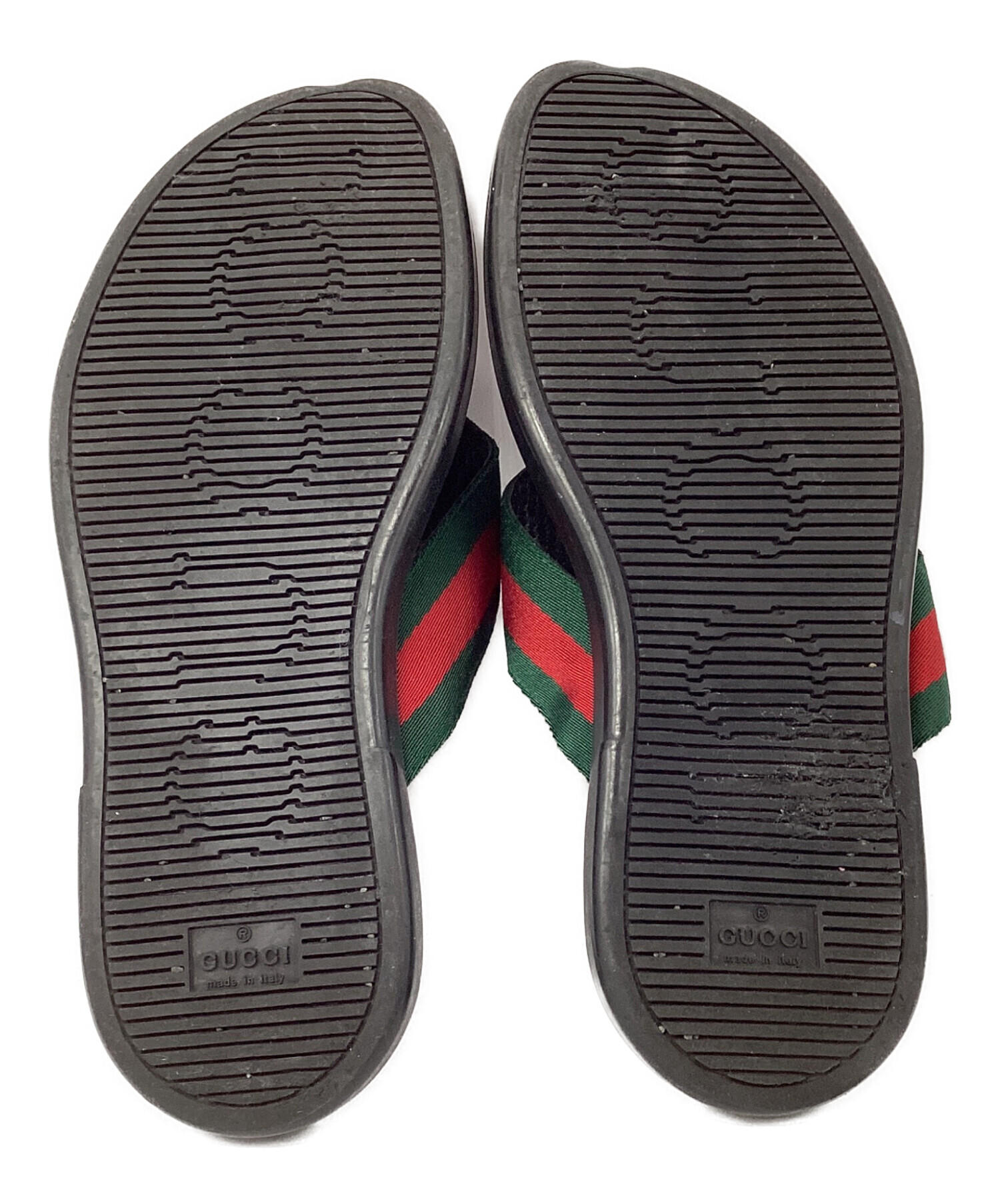 中古・古着通販】GUCCI (グッチ) ビーチサンダル レッド××グリーン