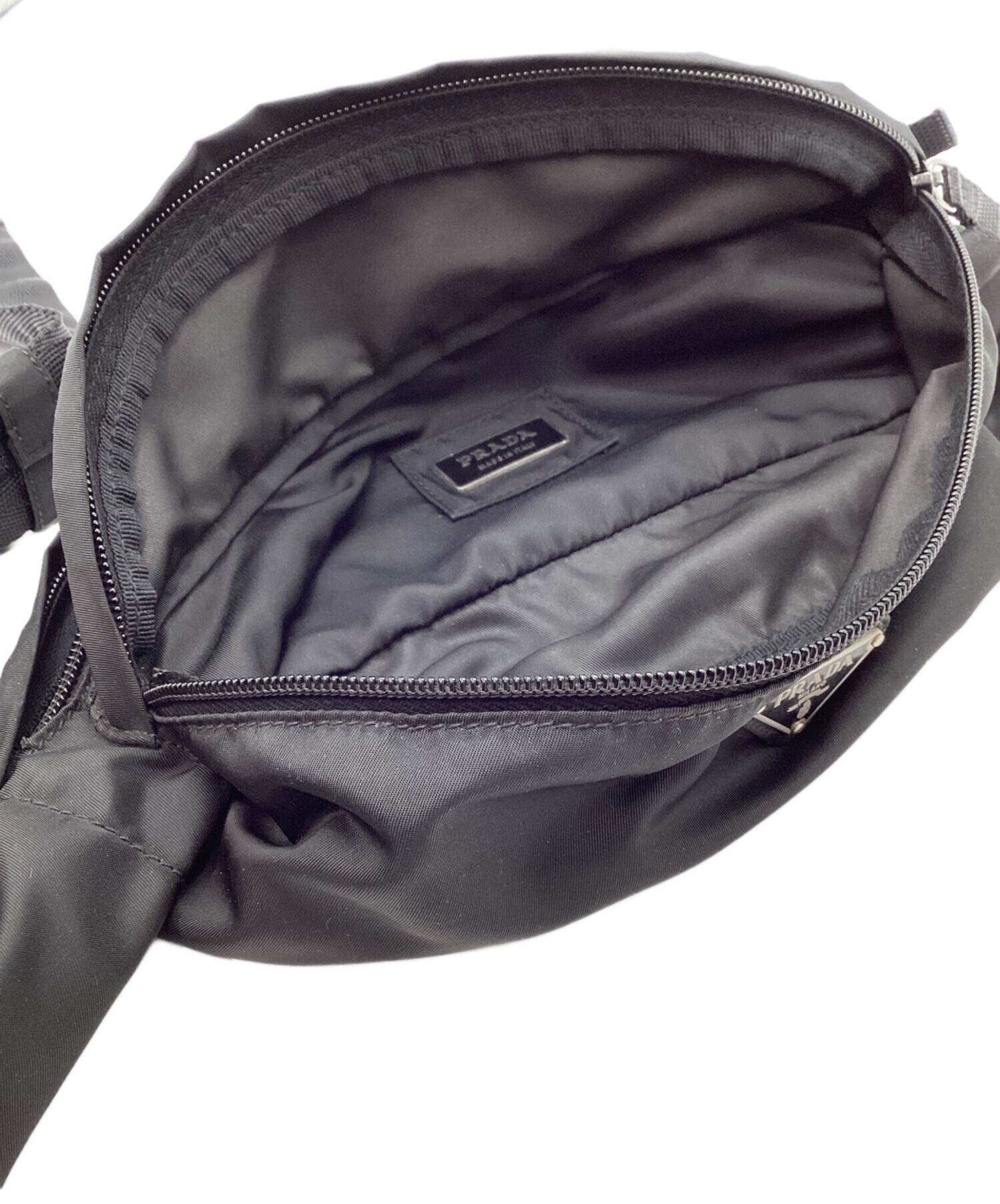 中古・古着通販】PRADA (プラダ) ウエストポーチ ブラック｜ブランド