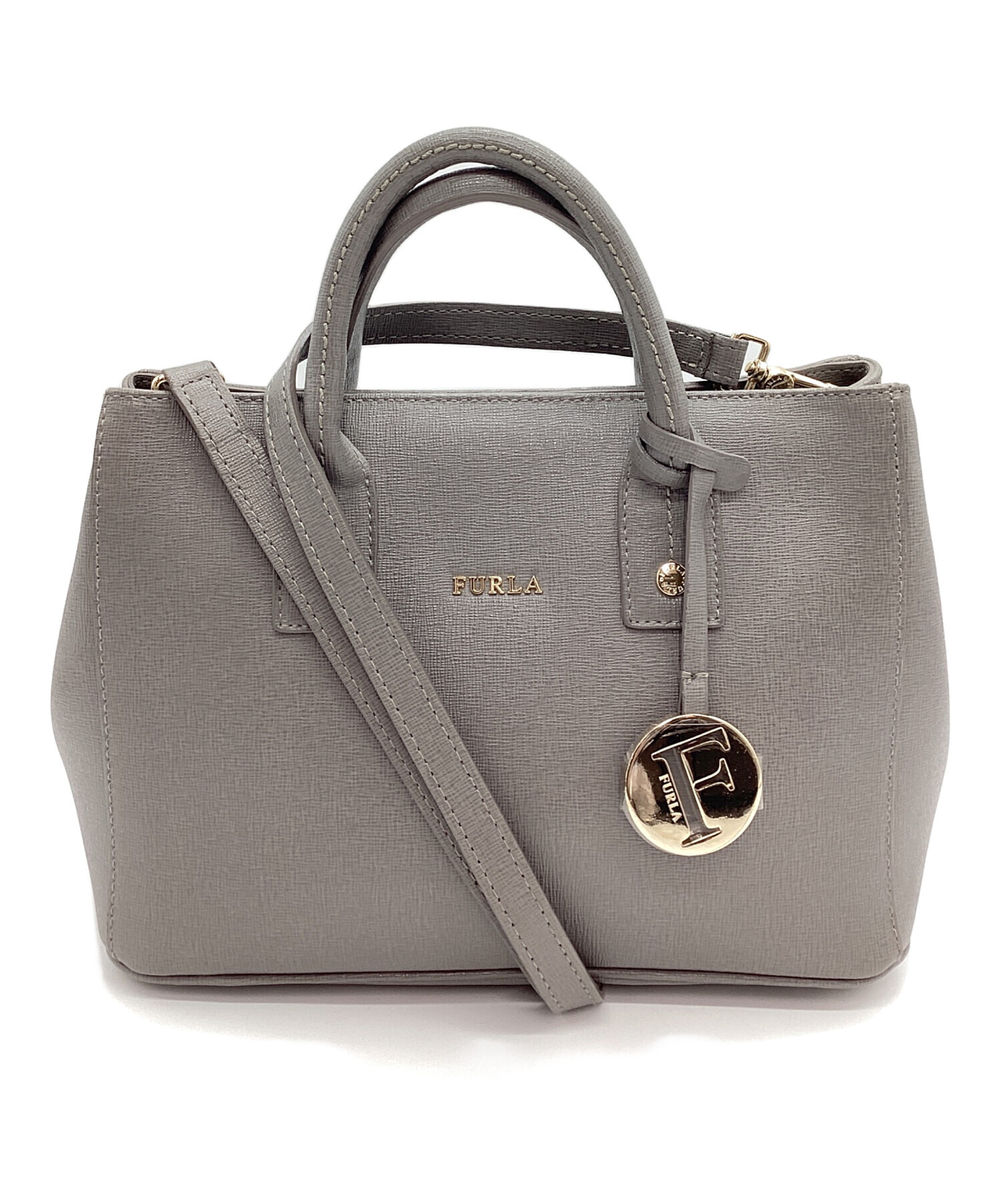 中古・古着通販】FURLA (フルラ) リンダ 2WAYバッグ グレー｜ブランド