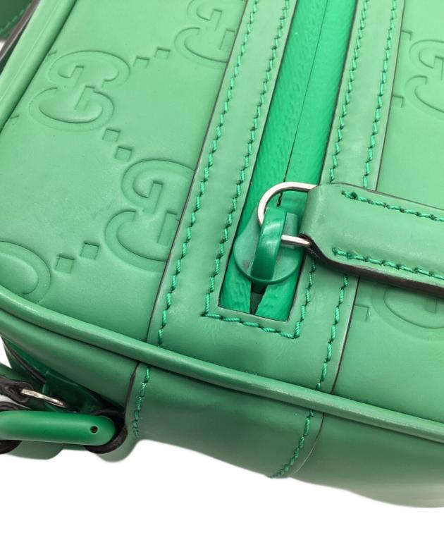 中古・古着通販】GUCCI (グッチ) ショルダーバッグ GG グリーン