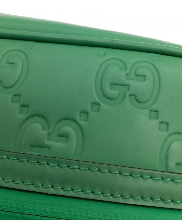中古・古着通販】GUCCI (グッチ) ショルダーバッグ GG グリーン