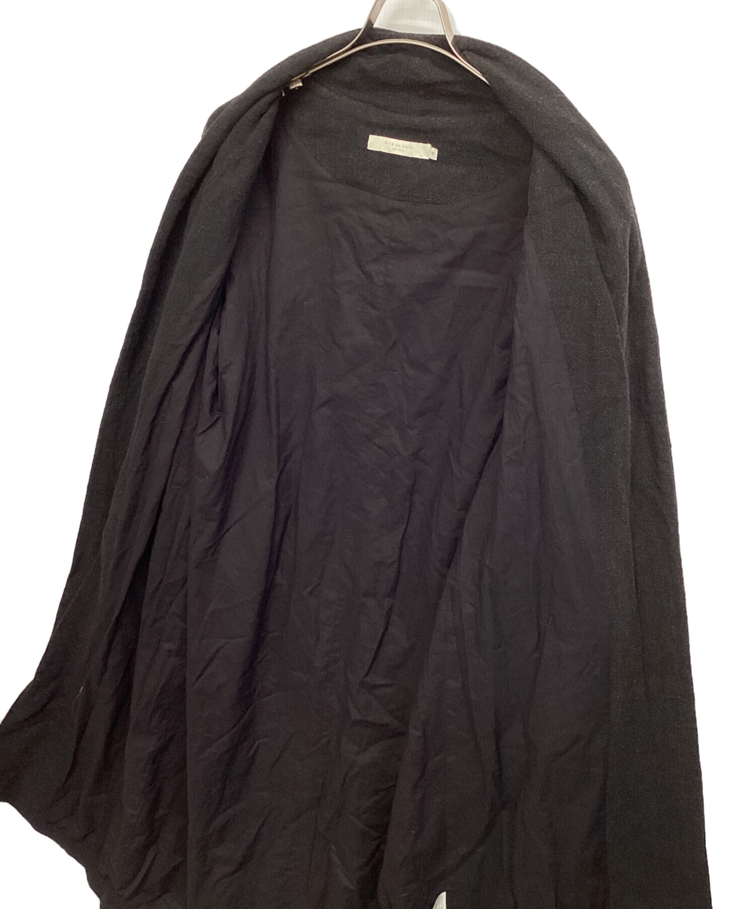 【も☺︎ページ】未使用品ナイロンフードコート S(M相当)ブラック 中古・古着通販】7115 by SZEKI (ナナイチイチゴー バイ ゼキ) コート