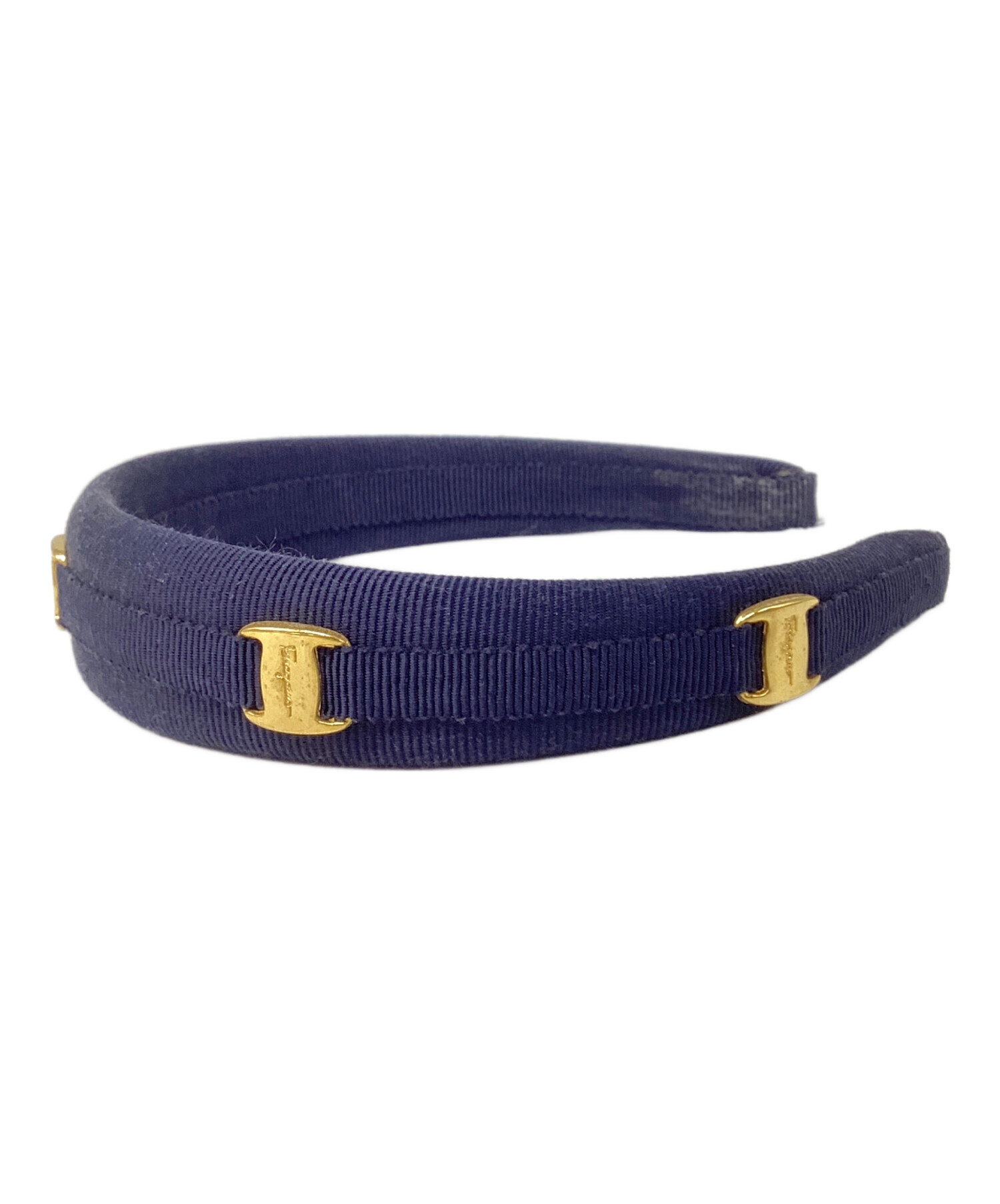 フェラガモ　カチューシャ　一度使用 中古・古着通販】Ferragamo (フェラガモ) カチューシャ ネイビー