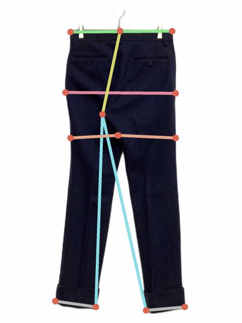 中古・古着通販】sacai (サカイ) パンツ ネイビー サイズ:79｜ブランド