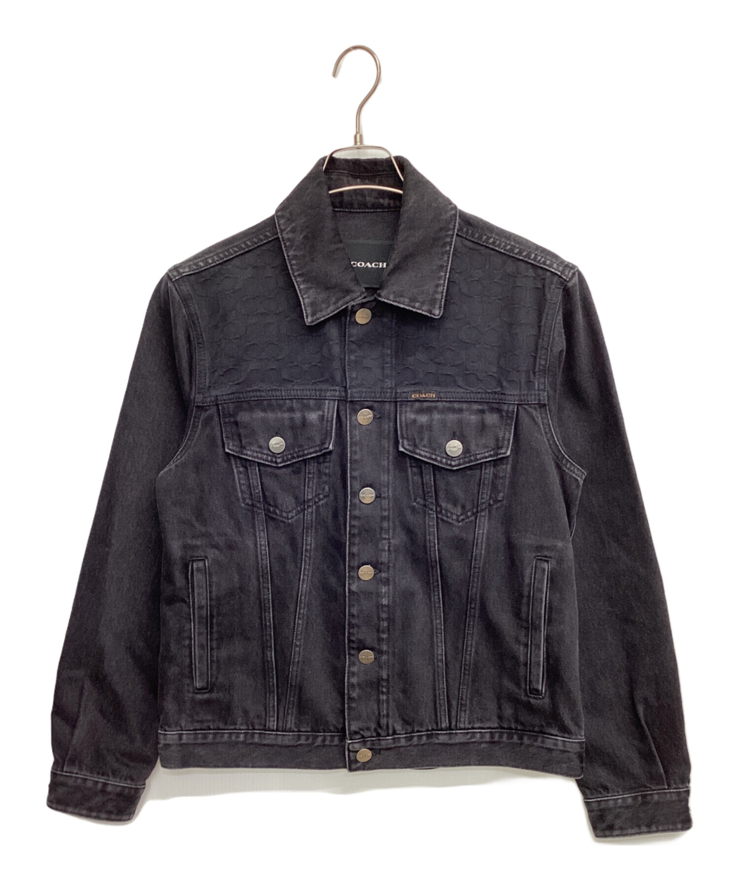 中古・古着通販】COACH (コーチ) デニムジャケット ブラック サイズ:XS