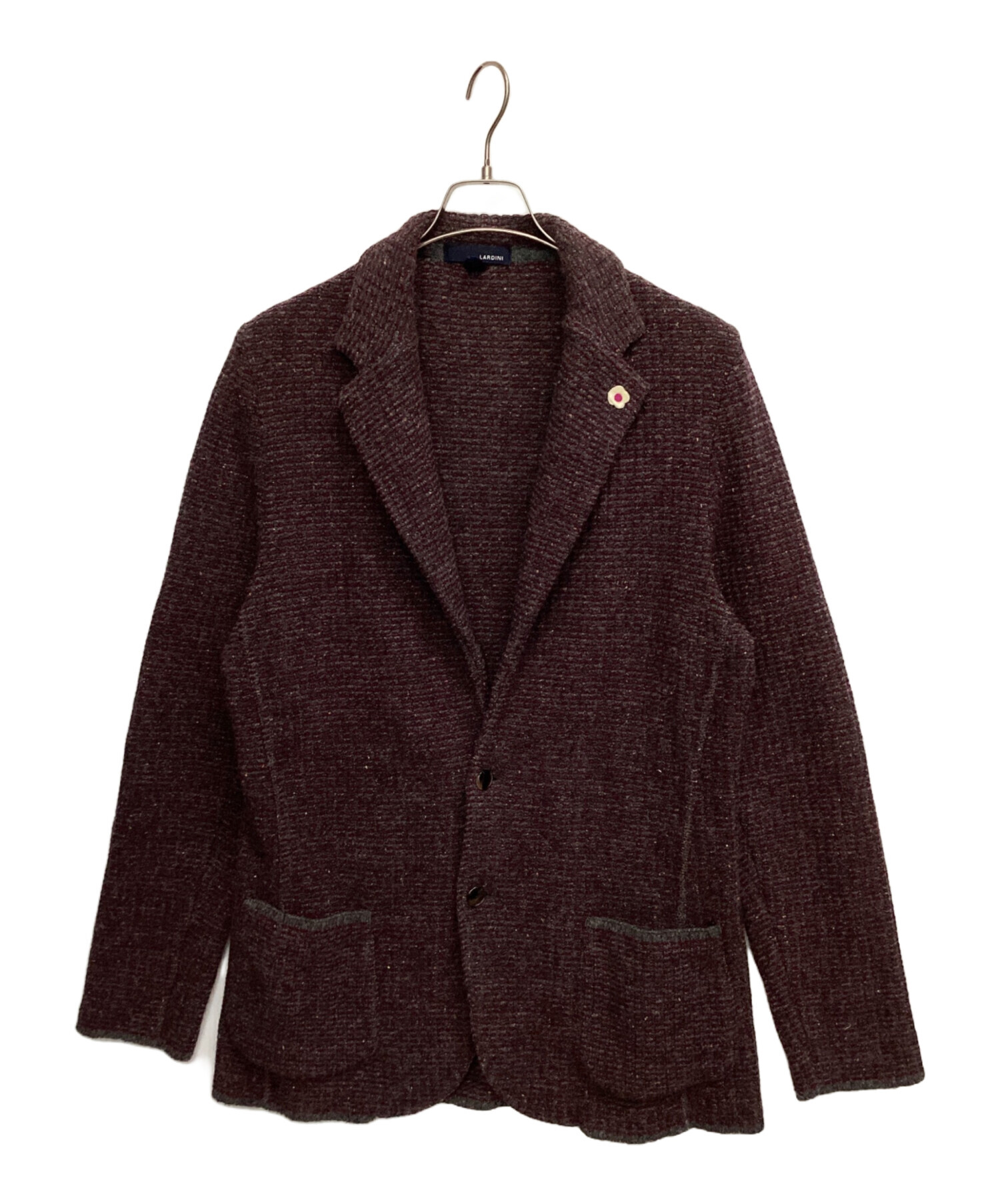 ✨新品未使用 LARDINI Lサイズ相当 中古・古着通販】LARDINI (ラルディーニ) ニットジャケット ボルドー